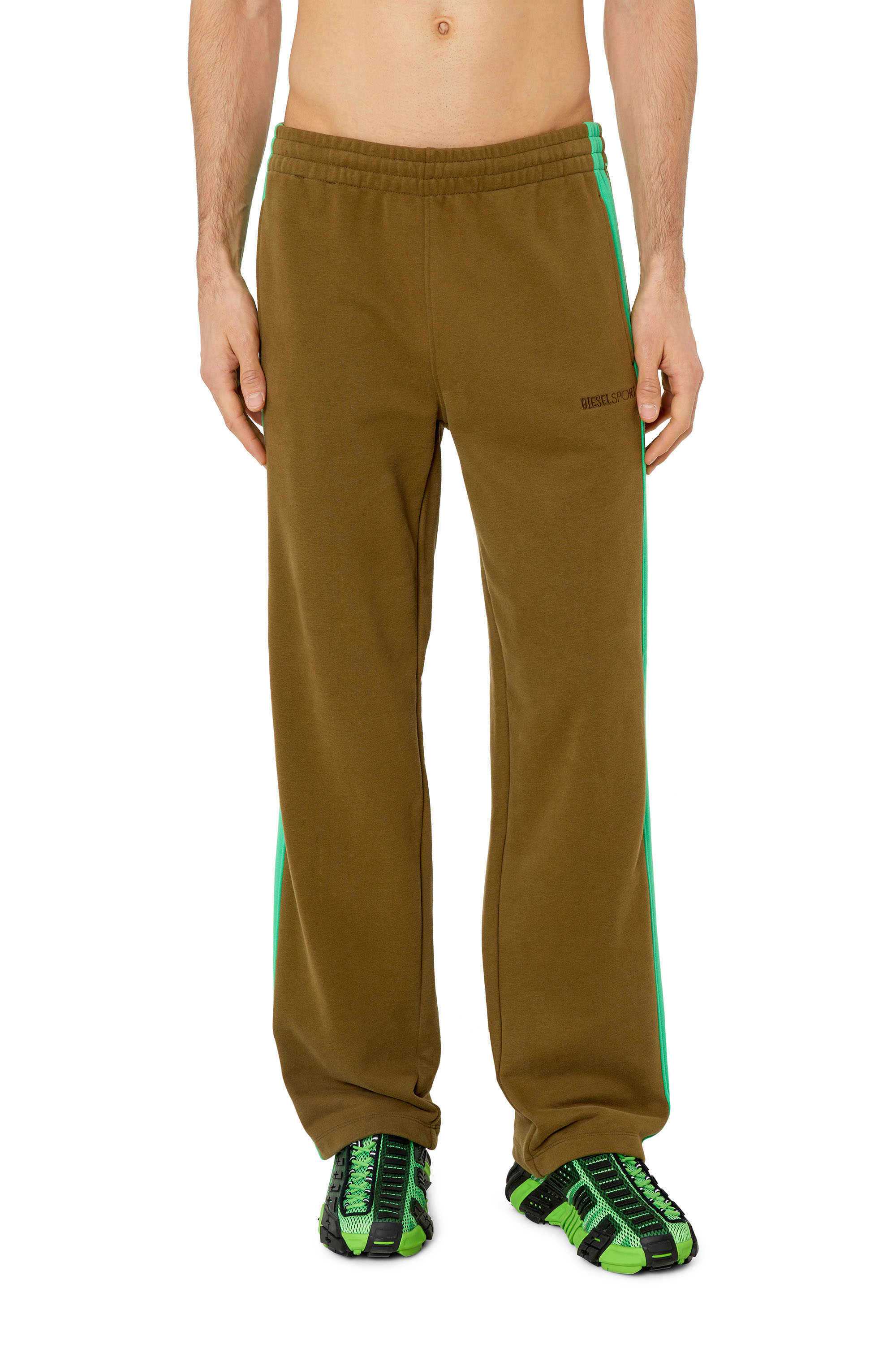 Diesel - Pantaloni tuta con bande logate - Pantaloni - Uomo - Verde
