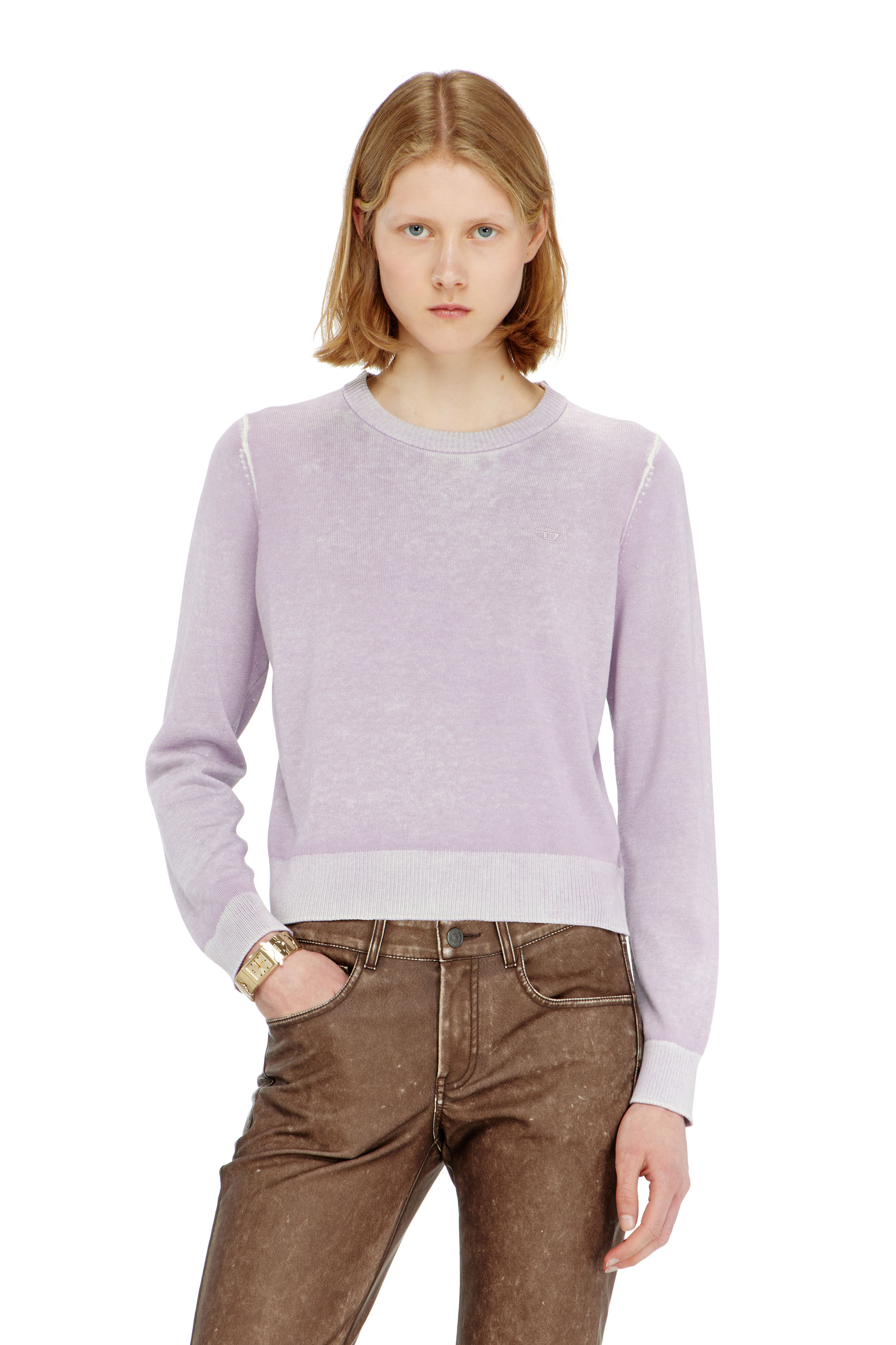 Diesel Women's - Jumper With Faded Reverse Print - Knitwear - Woman Xxs