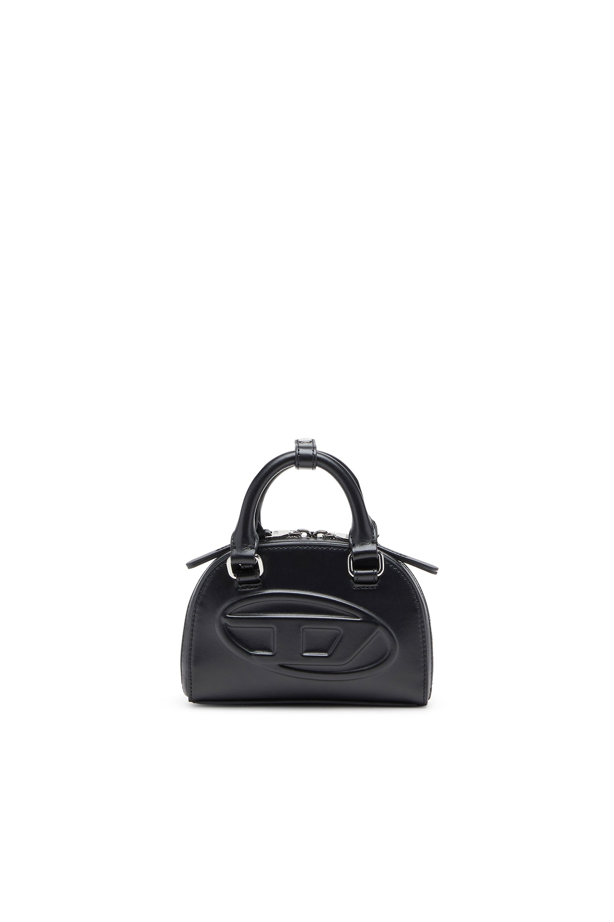 Diesel 1dr Dome-mini Crossbody Bag In Nappa Leather In Black
