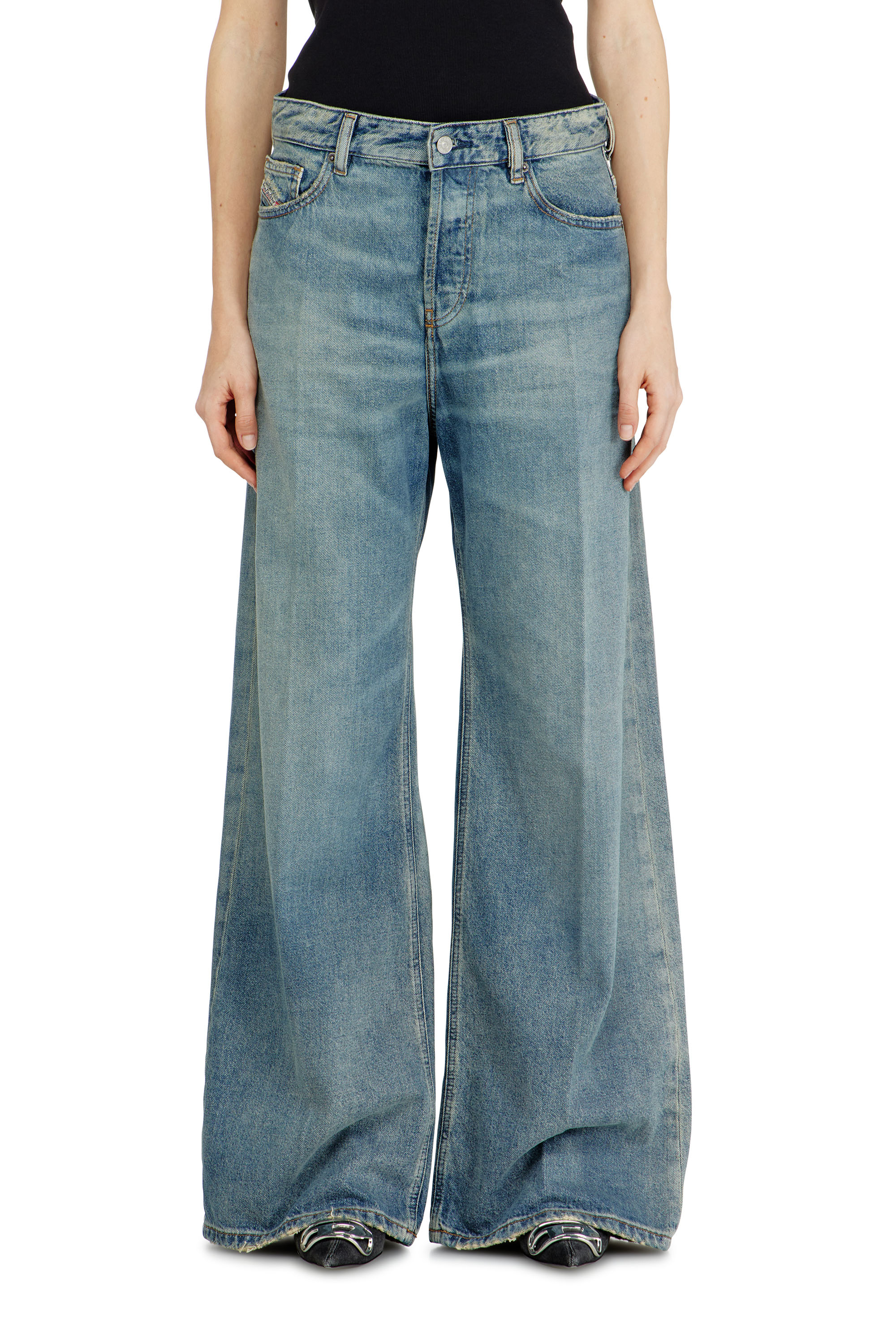 Diesel Mulher Azul - Relaxed Jeans Low Waist 1996 D-Sire - Jeans - Woman Tamanho 29
