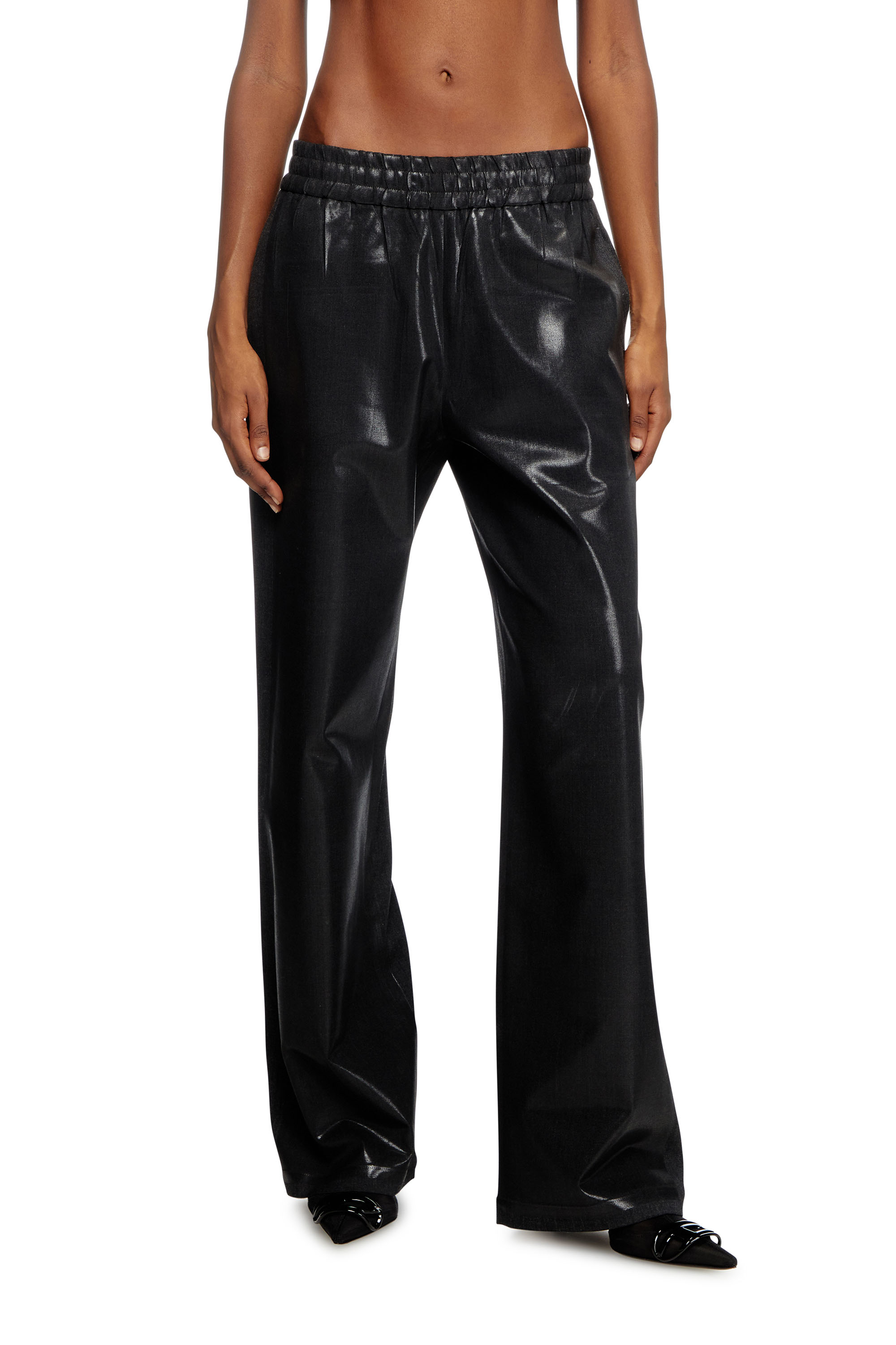 Diesel - Loose fit tailored track pants - Pants - Woman - Black