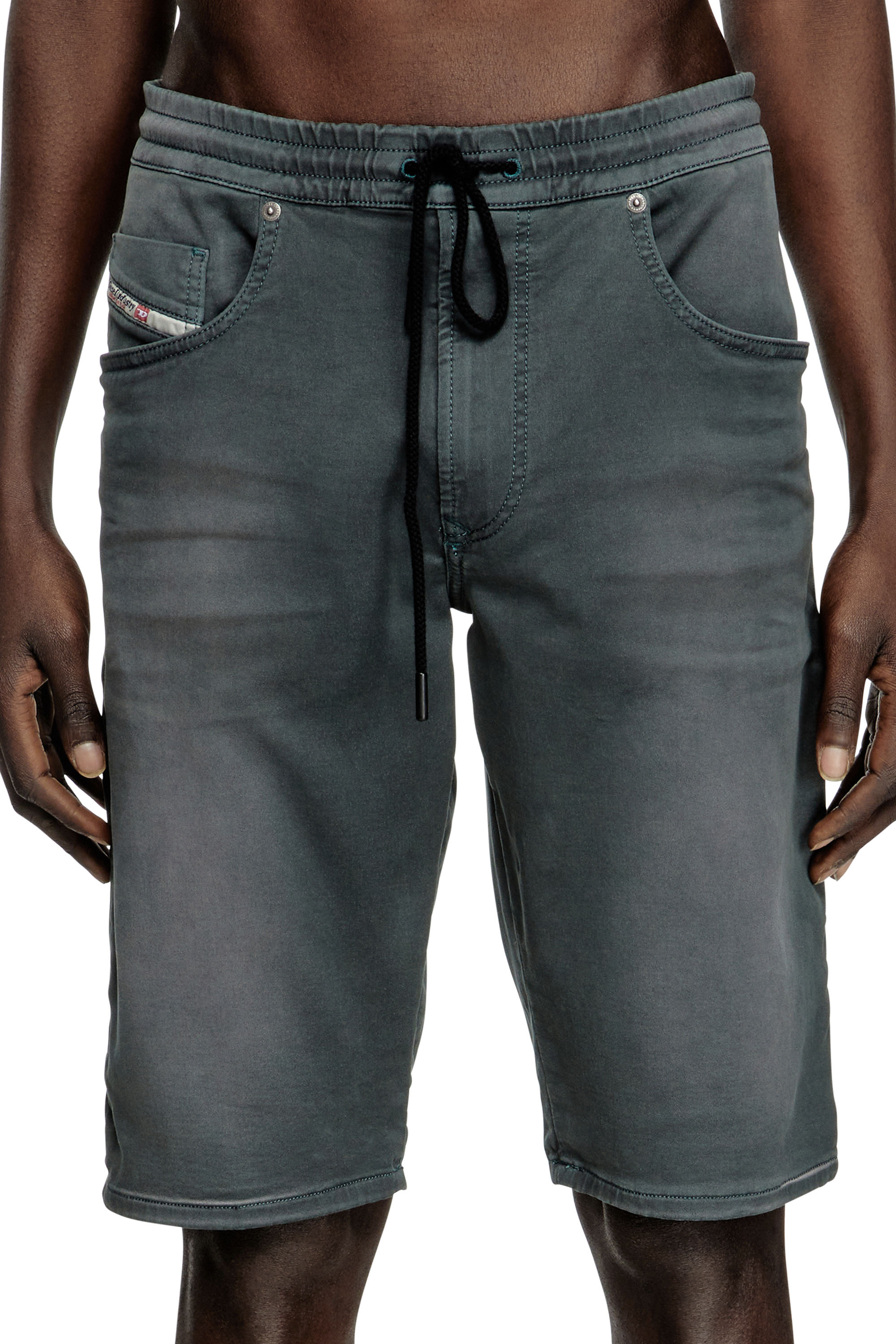 Diesel - 2033 D-KROOLEY-SHORT JOGG, Man's Chino shorts in JoggJeans in Dark grey - 4