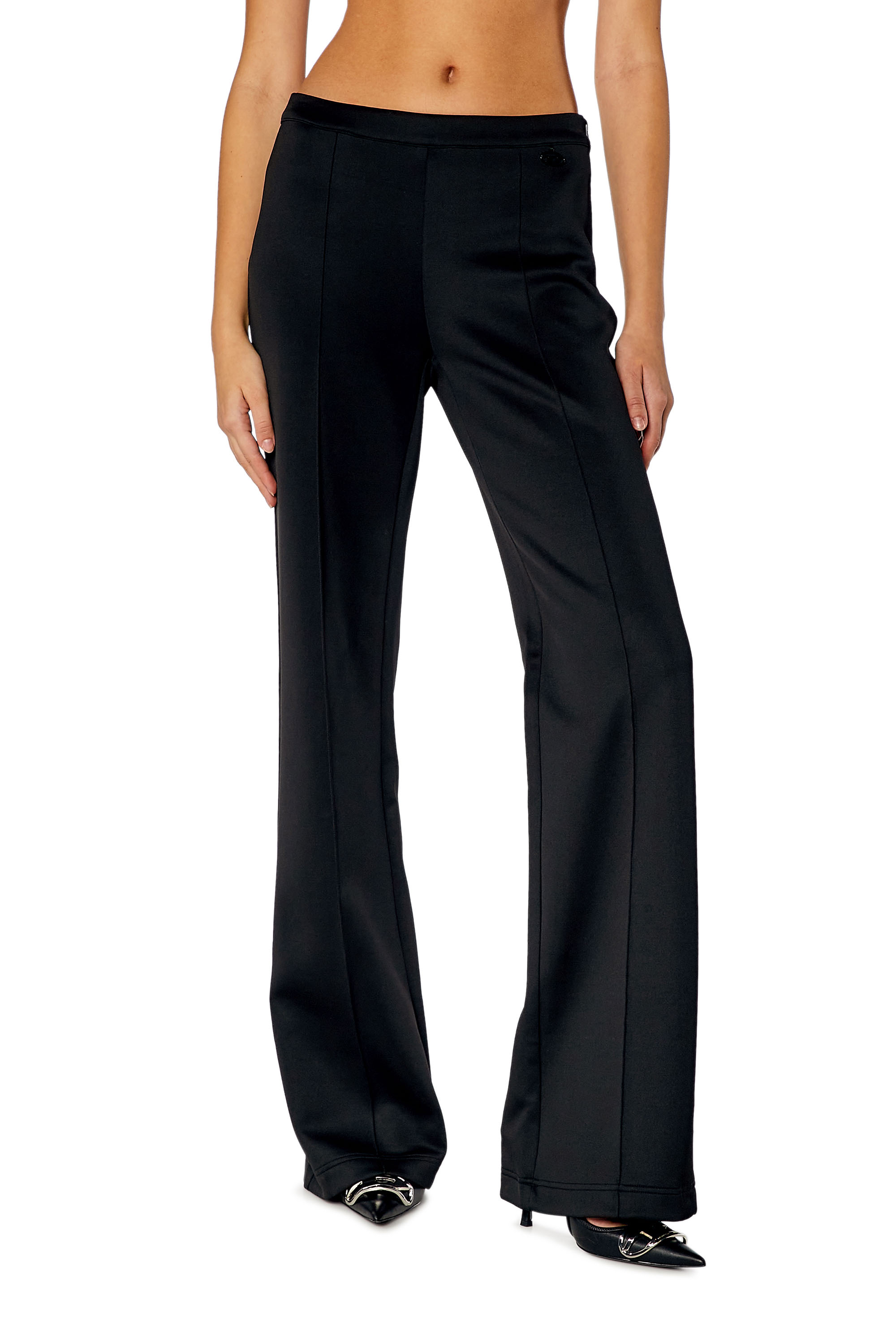Diesel - Bootcut pants with cut-out back - Pants - Woman - Black