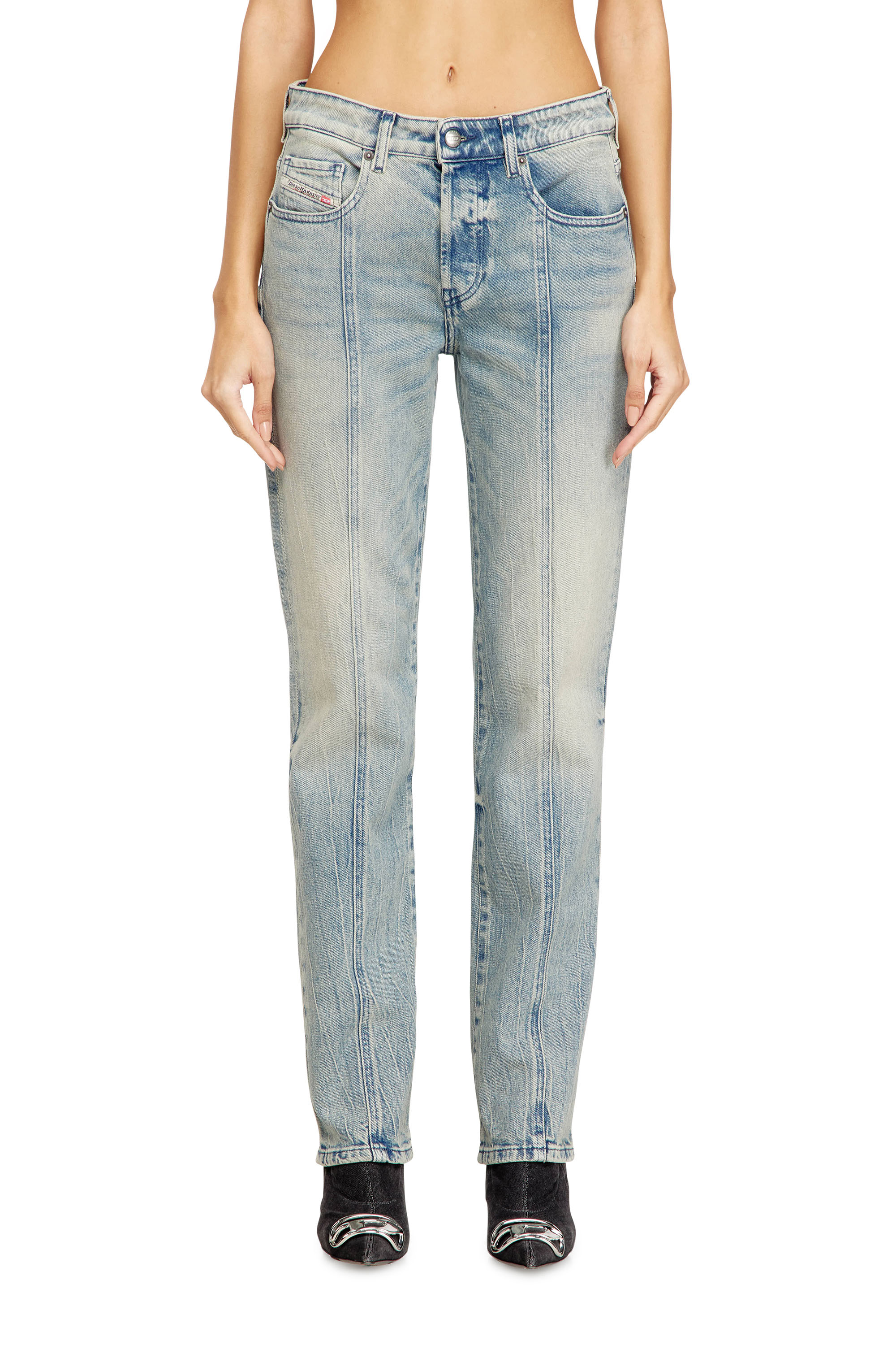 Diesel Ženský Modrá - Regular Jeans Low Waist 1989 D-Mine - Jeans - Woman Veľkosť 28