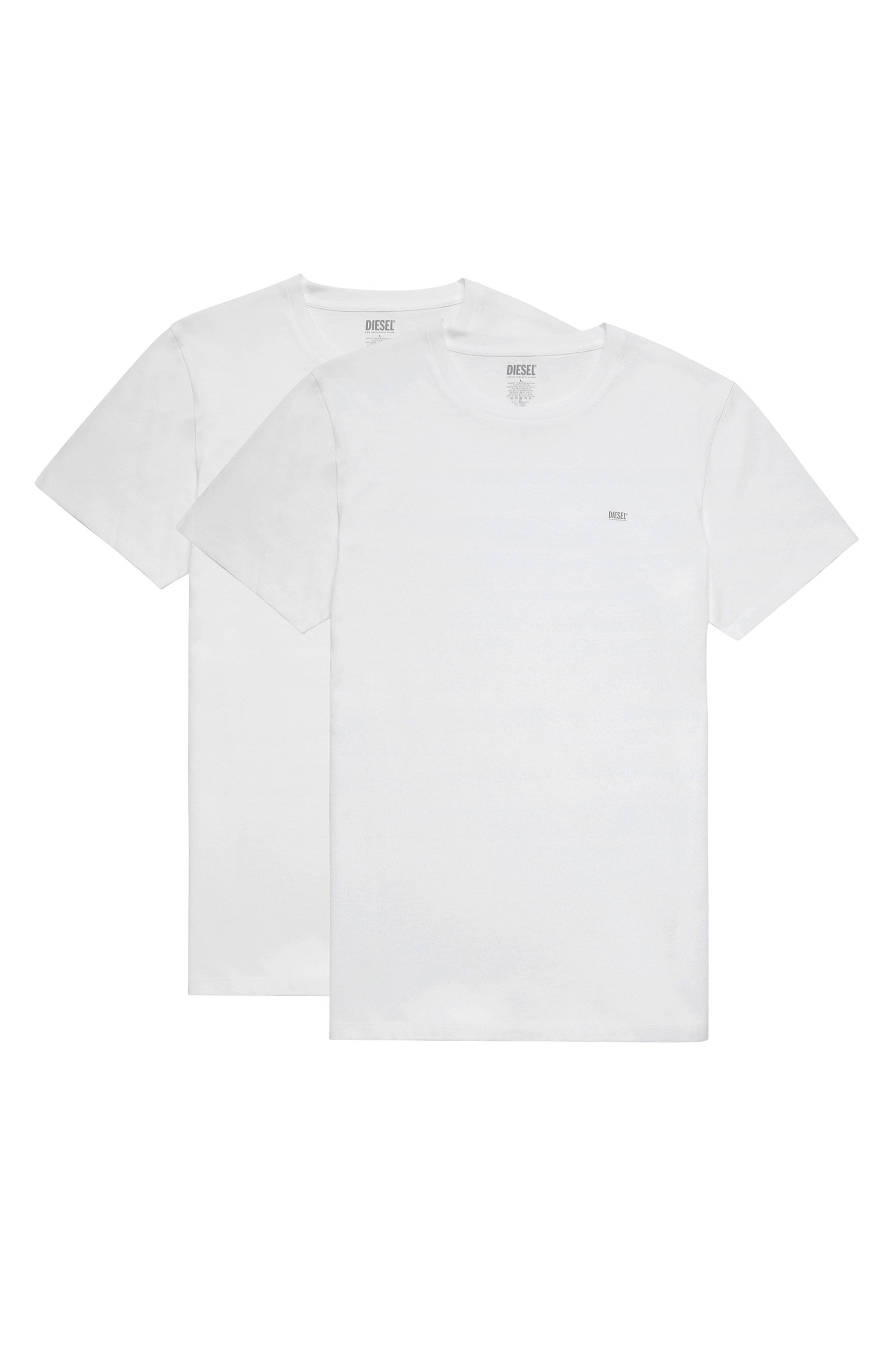 Diesel - Paquete de dos camisetas con estampado de logotipo - Tops - Hombre - Blanco