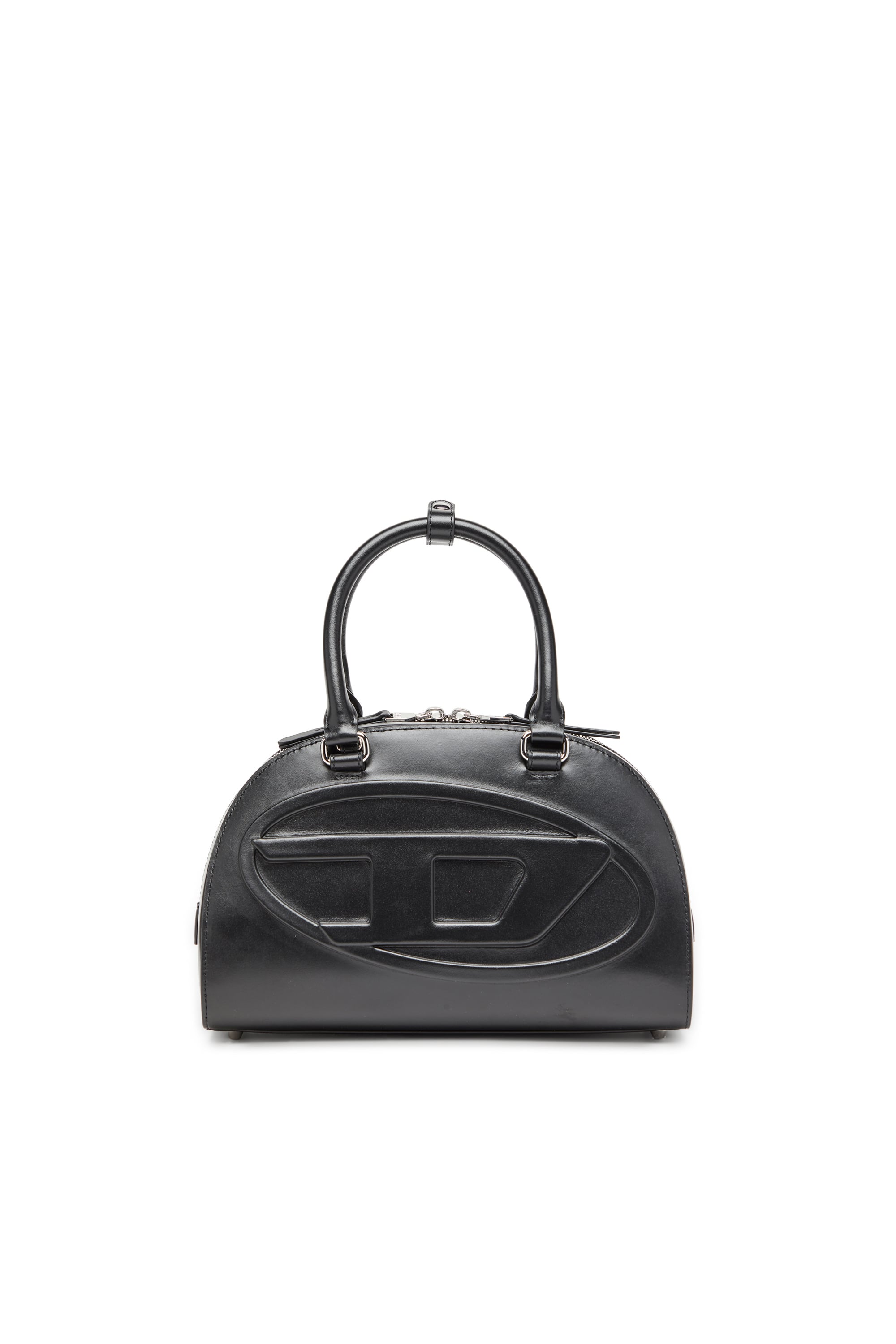 Diesel - 1DR Dome-Leather bowling bag - Handbags - Woman - Black