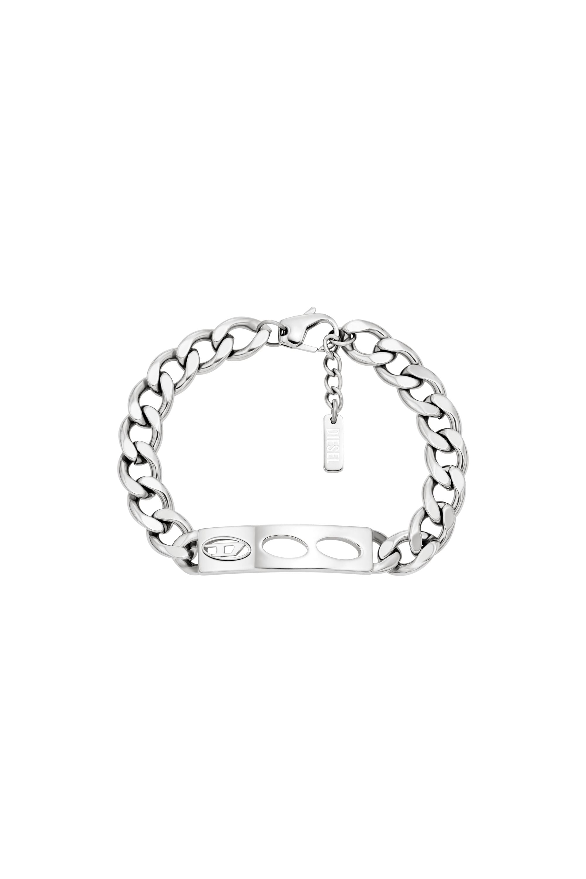 Diesel - Stainless Steel ID Bracelet - Bracelets - Unisex - Silver