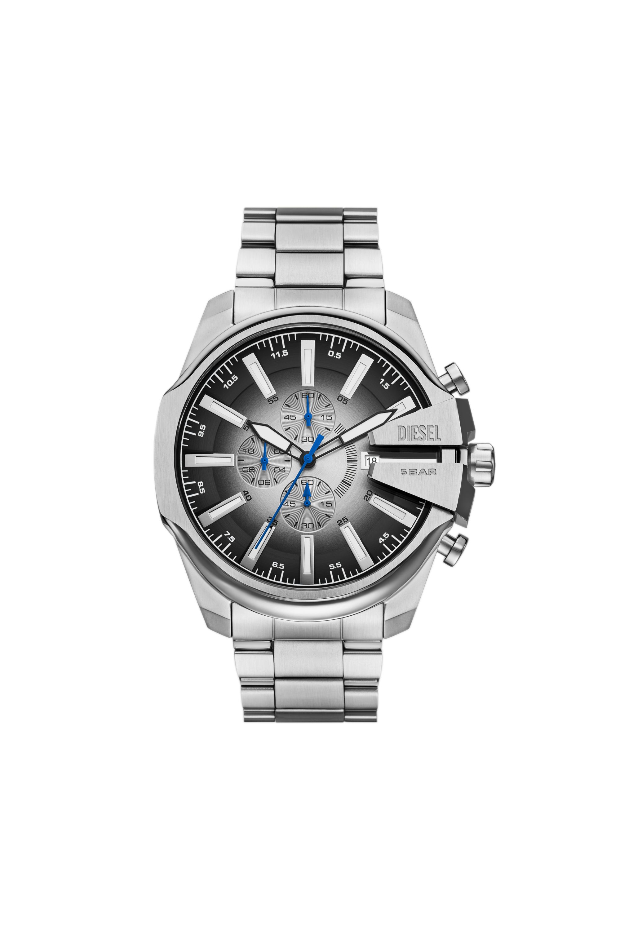 Diesel Men's Silver - Mega Chief Slim Stainless Steel Watch - Timeframes - Man Uni