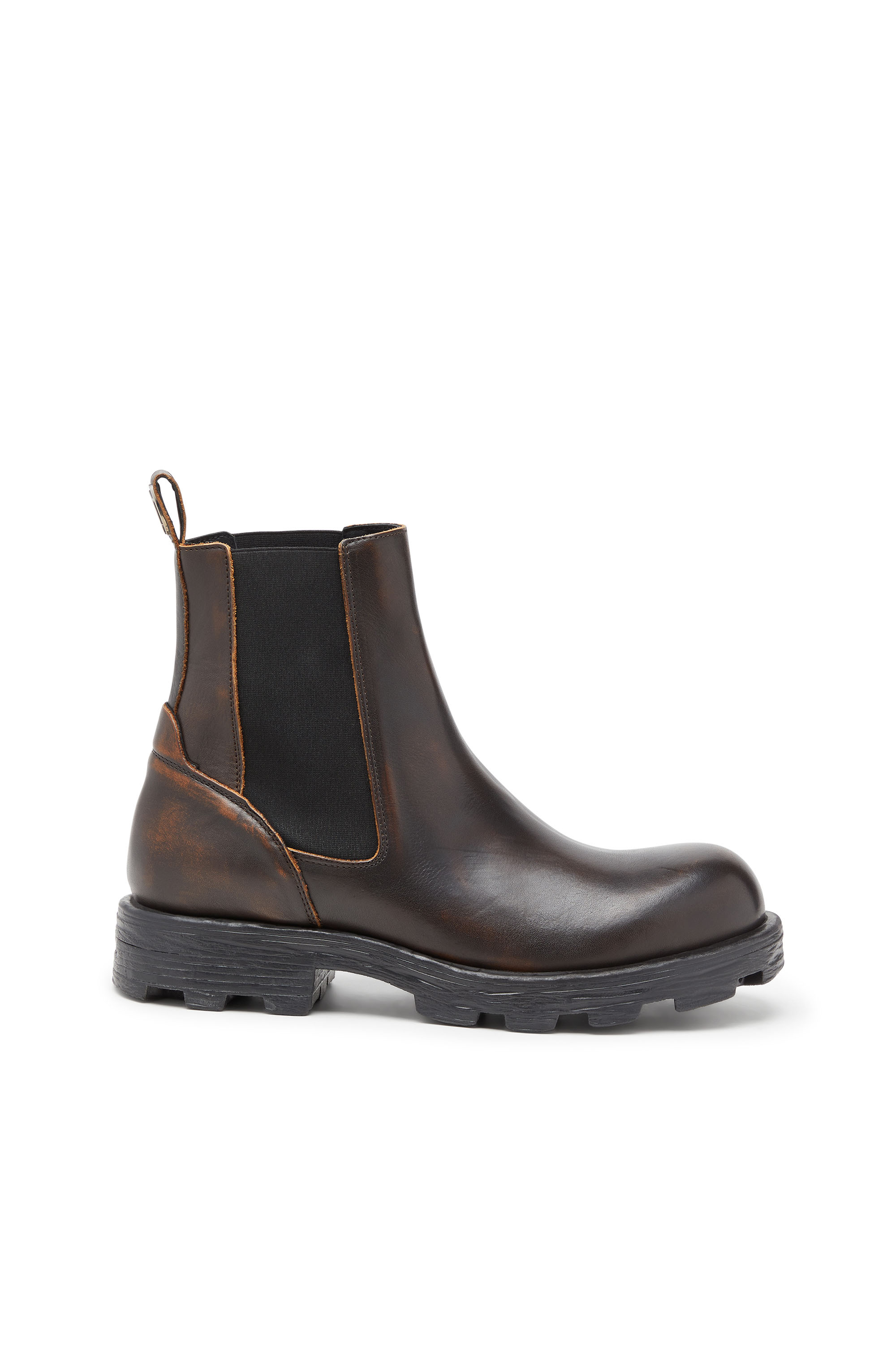 Diesel Marrone Uomo - D-Hammer-Chelsea Boot In Pelle Spazzolata - Stivali Taglia 40