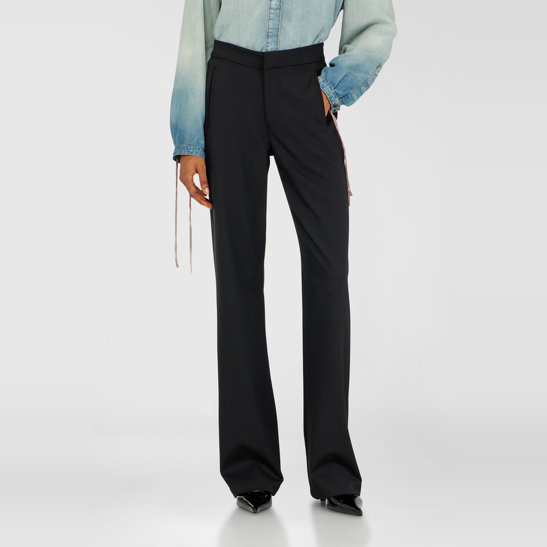 Diesel - Pantalon en laine froide - Pantalons - Femme - Noir