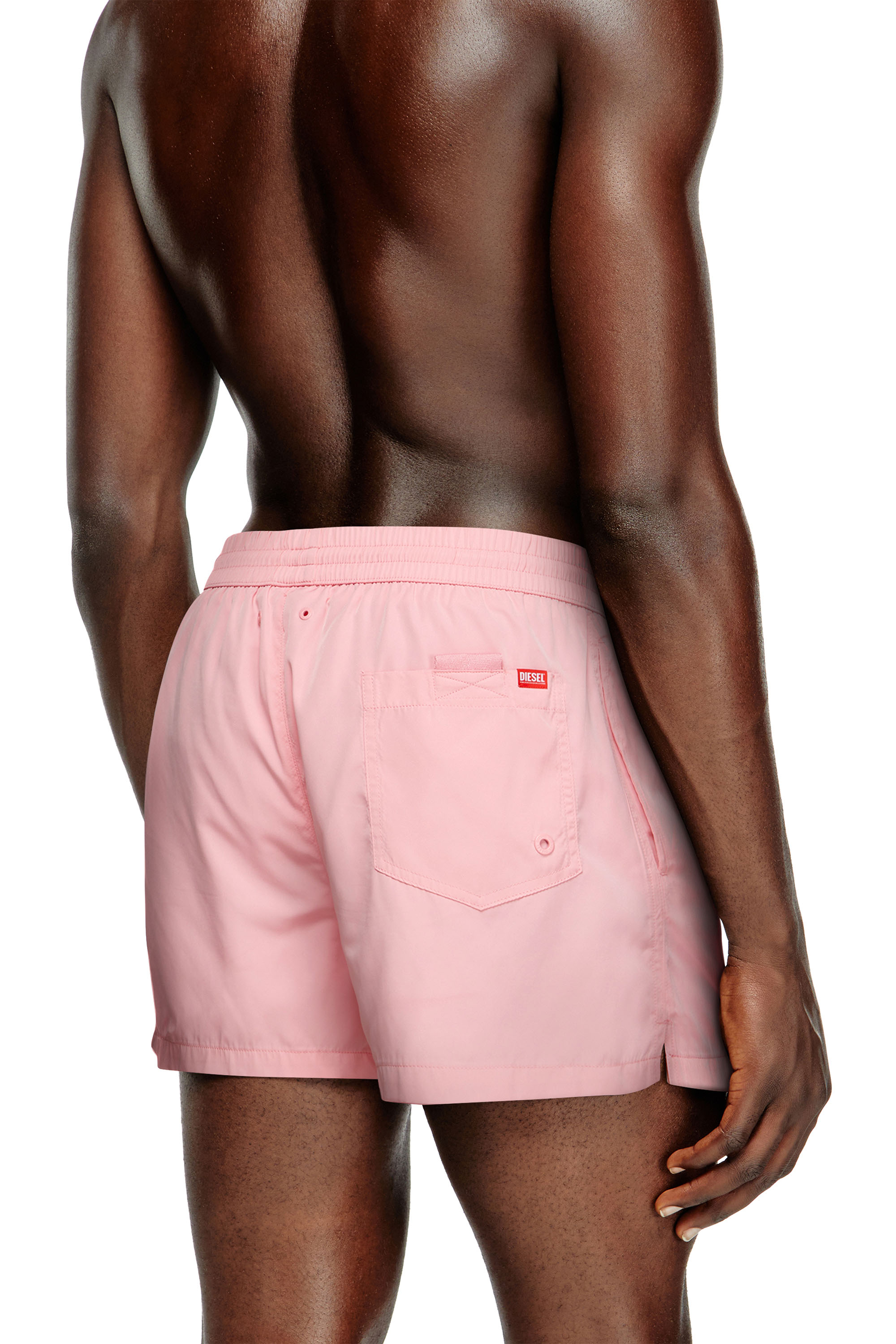 Diesel - MARIO-34-D-CORE, Man's Swim shorts with logo print in Pink - 4