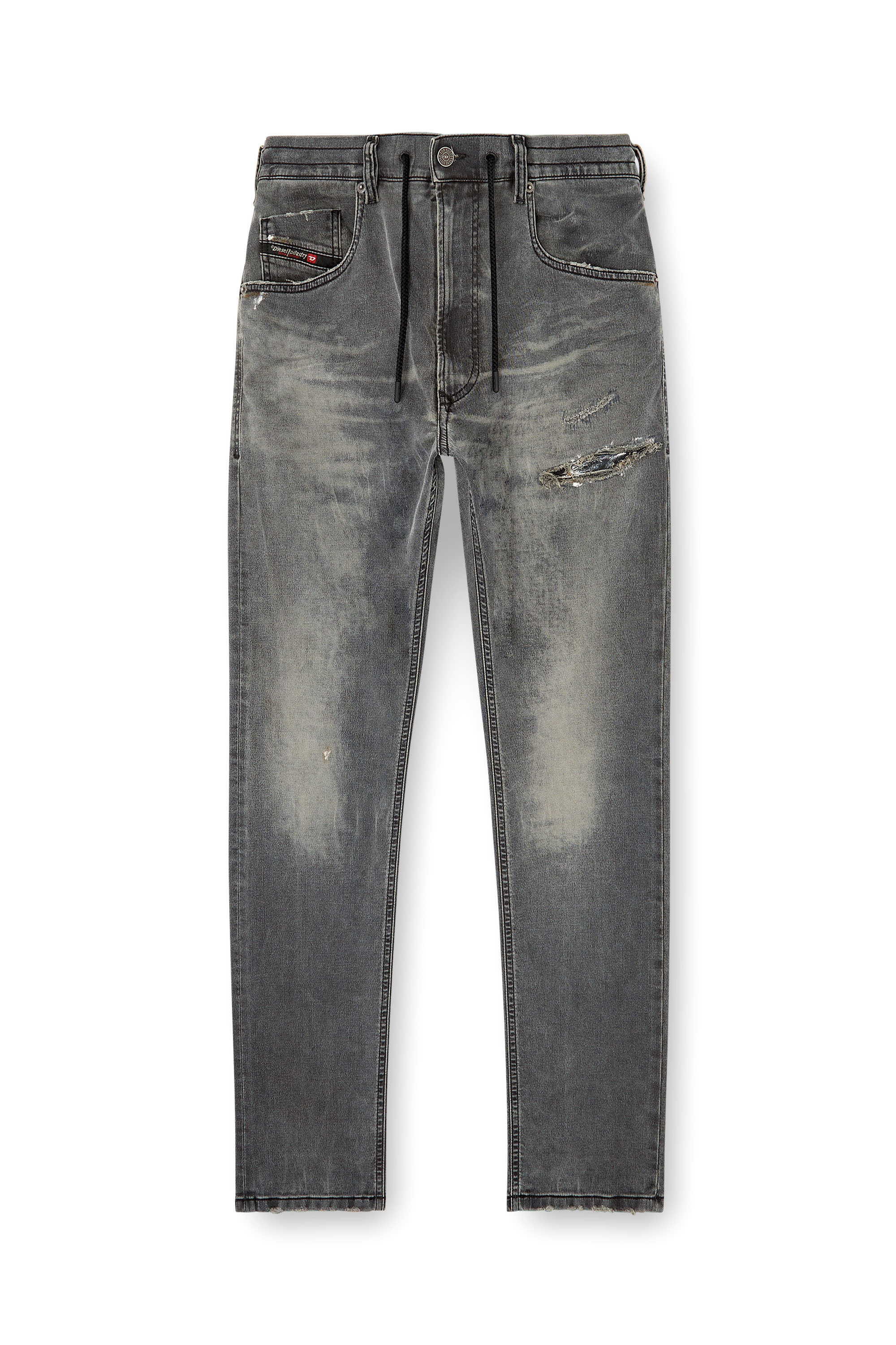 Diesel - Man's Regular 2032 D-Krooley Joggjeans® 068SB, Black/Dark grey - 3