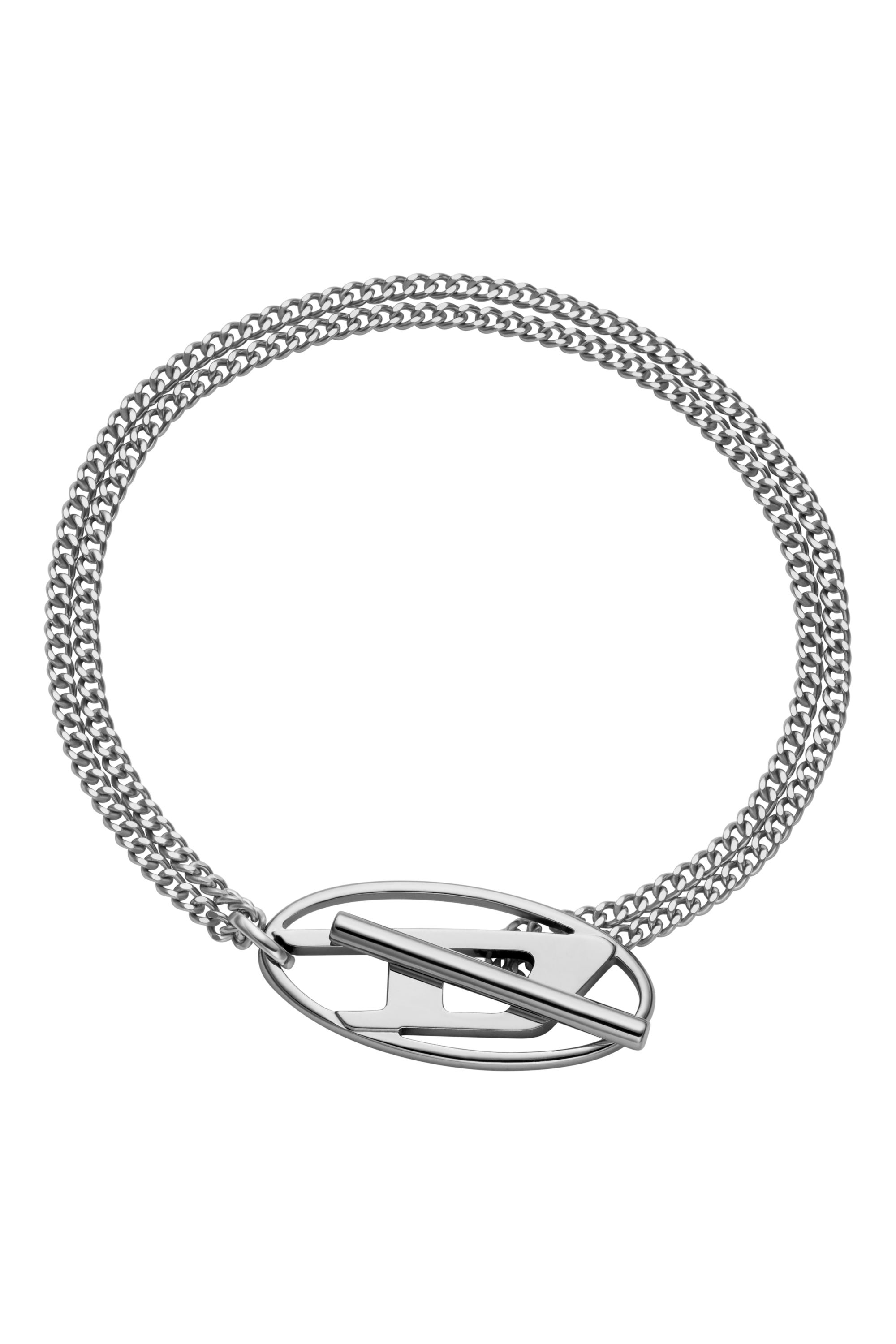 Diesel Unisex Silver - Stainless Steel Chain Bracelet - Bracelets Uni