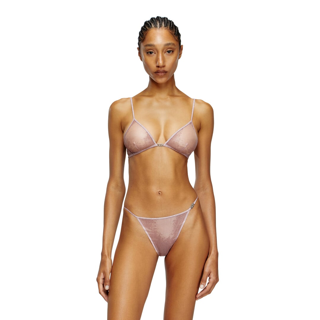 Diesel - Triangle nylon bra - Bras - Woman - Pink