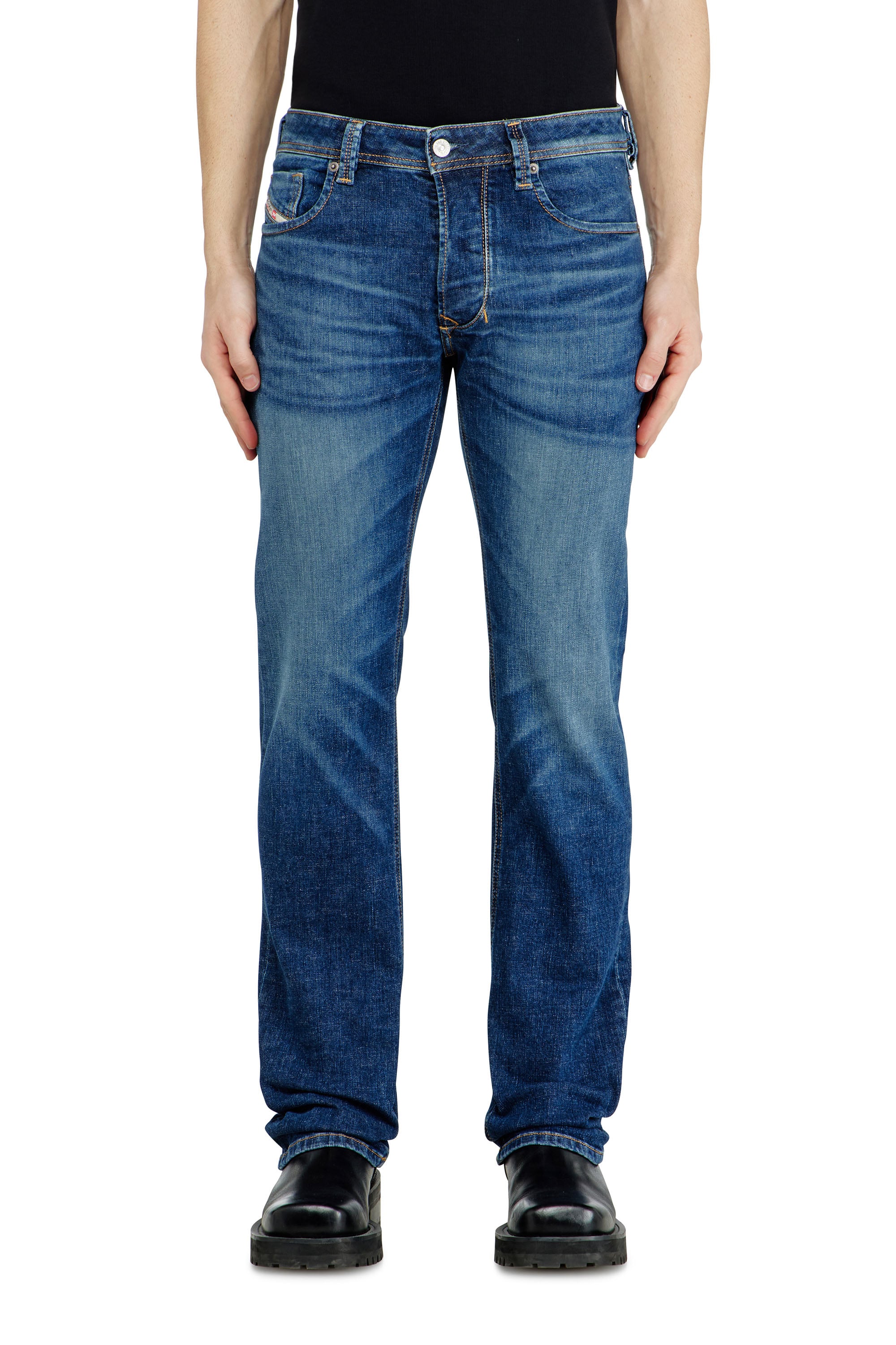 Diesel Jeans Regular Basse 1985 Larkee, Foncé, Fermeture Boutonnée Homme Bleu Taille 38