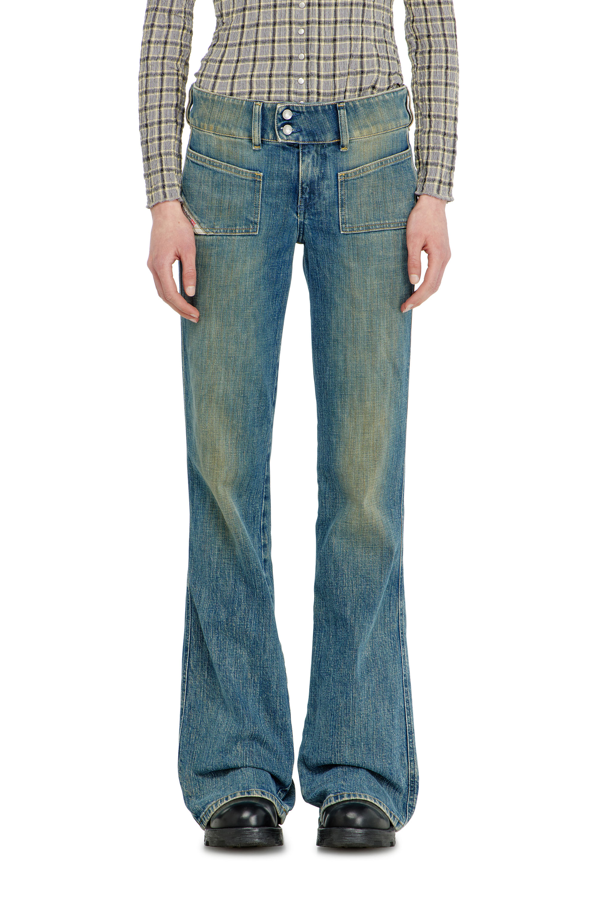 Diesel Women's Blue - Bootcut Jeans Low Waist D-Hush - Jeans - Woman Size 25