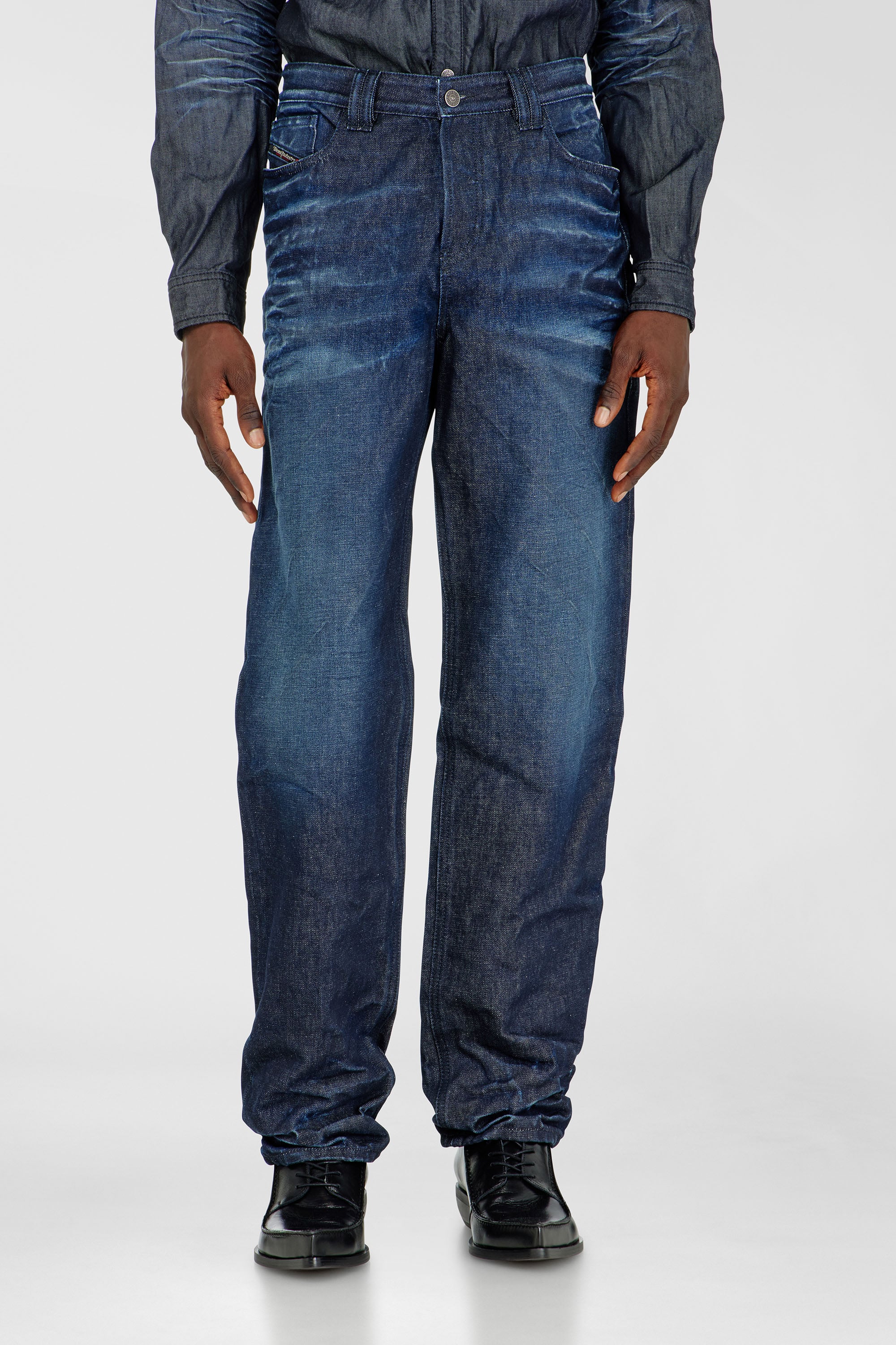 Diesel Regular Jeans High Waist 1991 D-Voeed, Dark blue, Button fly