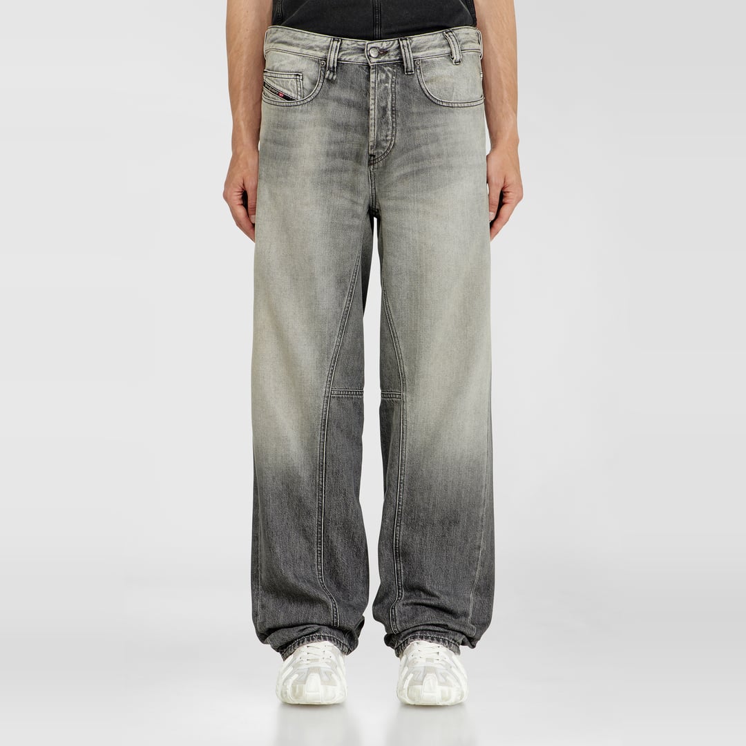 Diesel Relaxed Jeans Low Waist 2001 D-Macro, Grey, Button fly