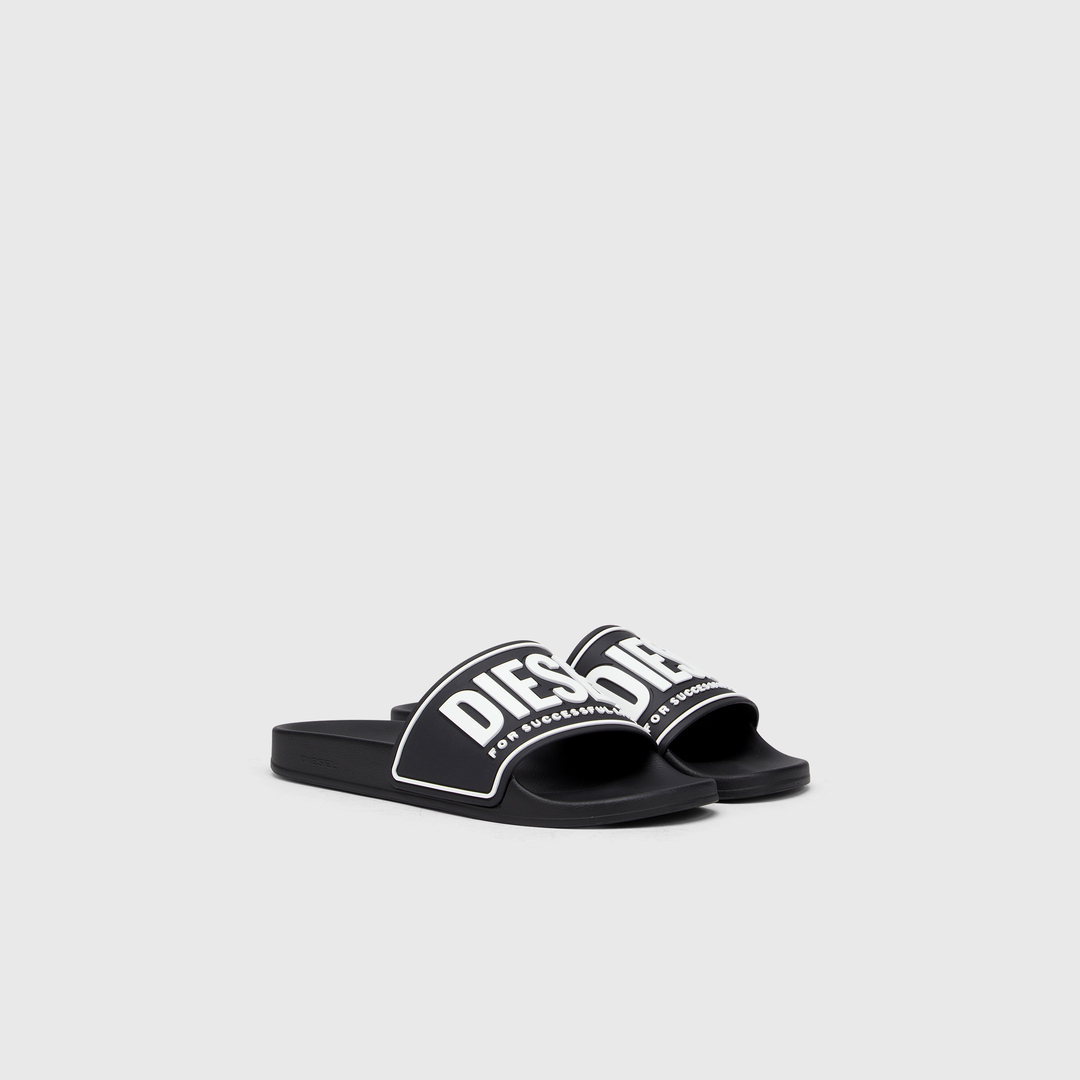 Diesel , Sliders, Male, Black, 10 Uk, Pool Slides With 3D Logo - Image 2