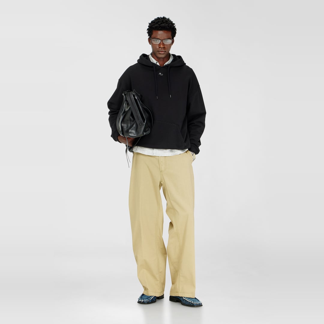 Diesel - Relaxed fit hoodie with kangaroo pocket - Sweaters - Man - Black