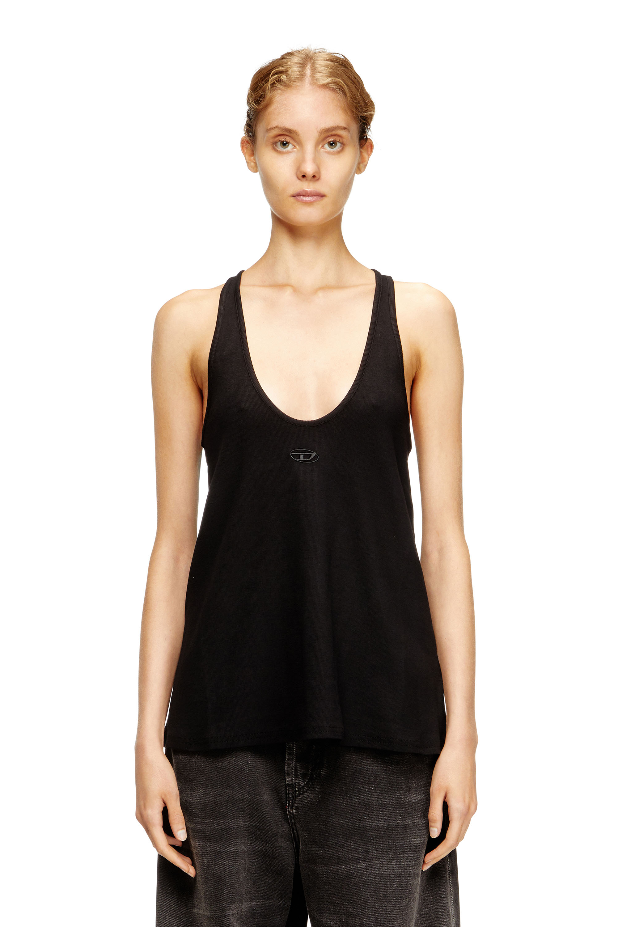 Diesel Ribbed Tank With Oval D In Multi