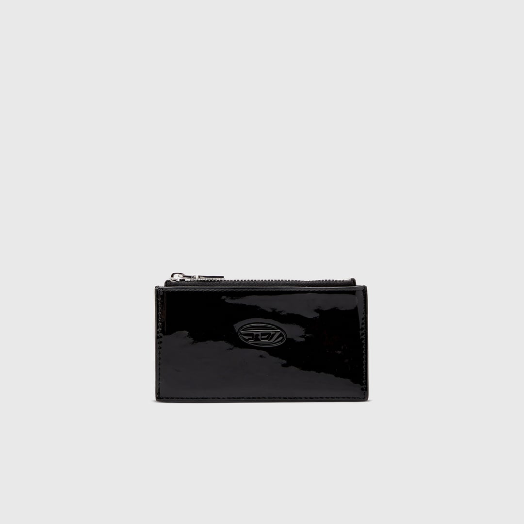 Diesel - Card holder with glossy finish - Card cases - Woman - Black