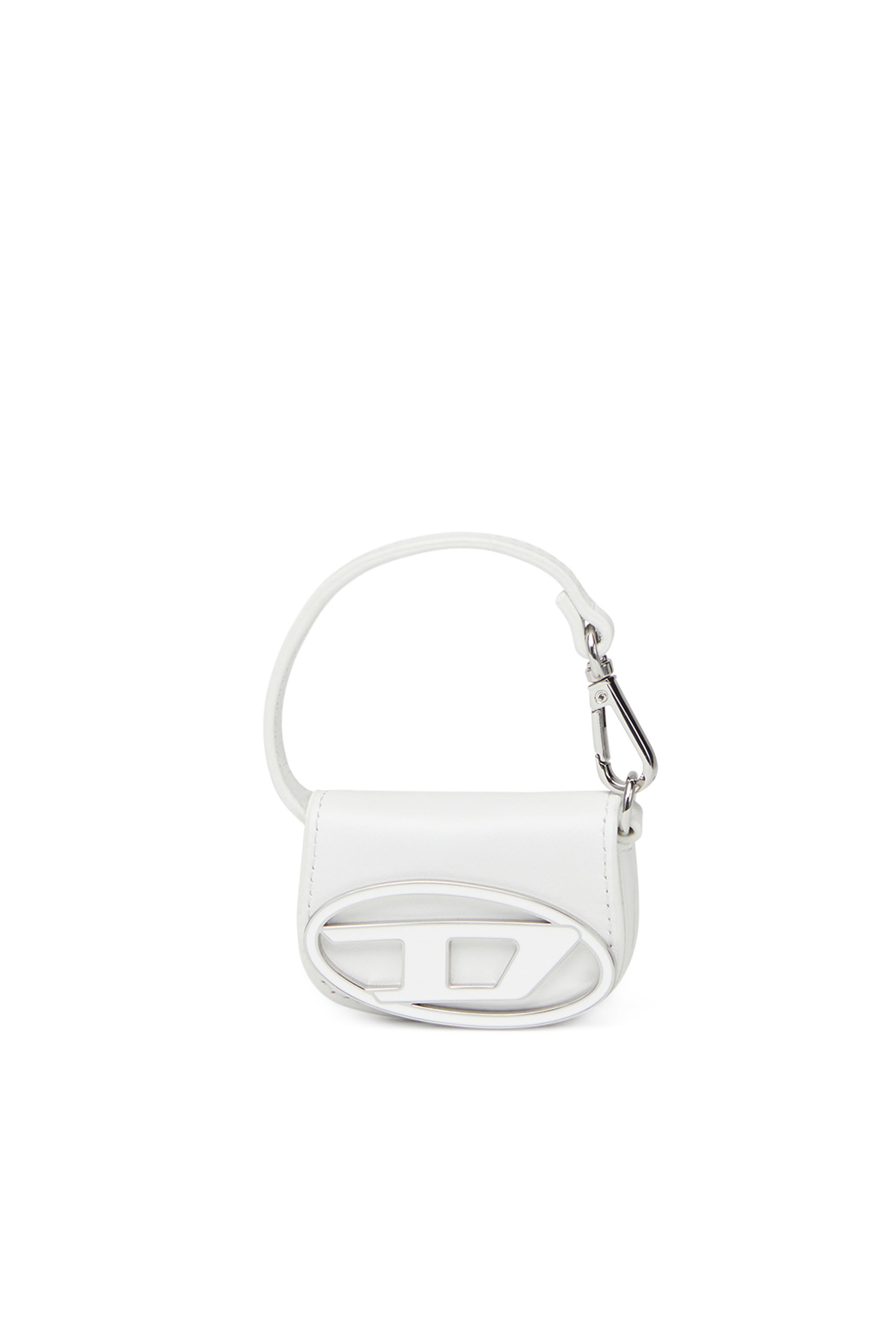Diesel Women's White - Leather Bag Charm - Charms And Keyrings - Woman Uni