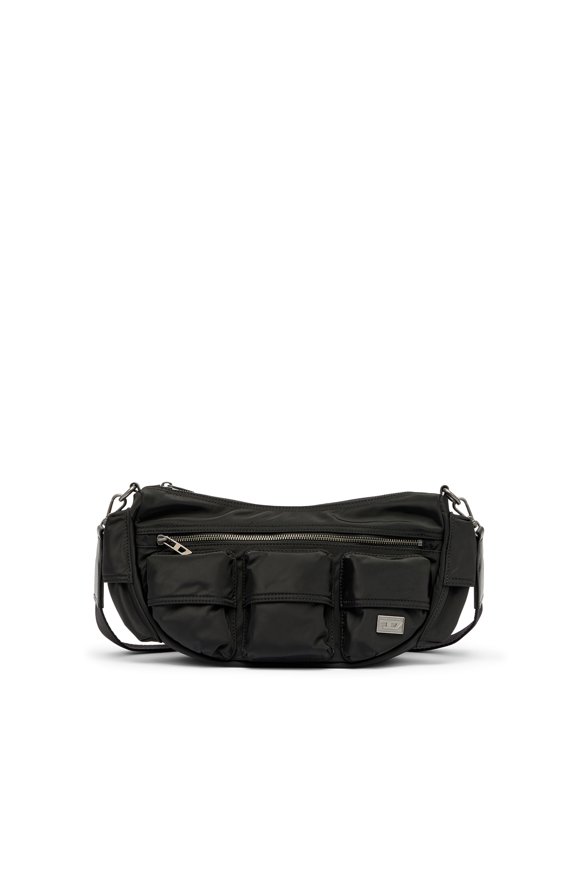 Diesel - MULTI-PKTS SHOULDER BAG X, Unisex's Multi-Pkts-Multipocket bag in utilitarian shell in Black - 2