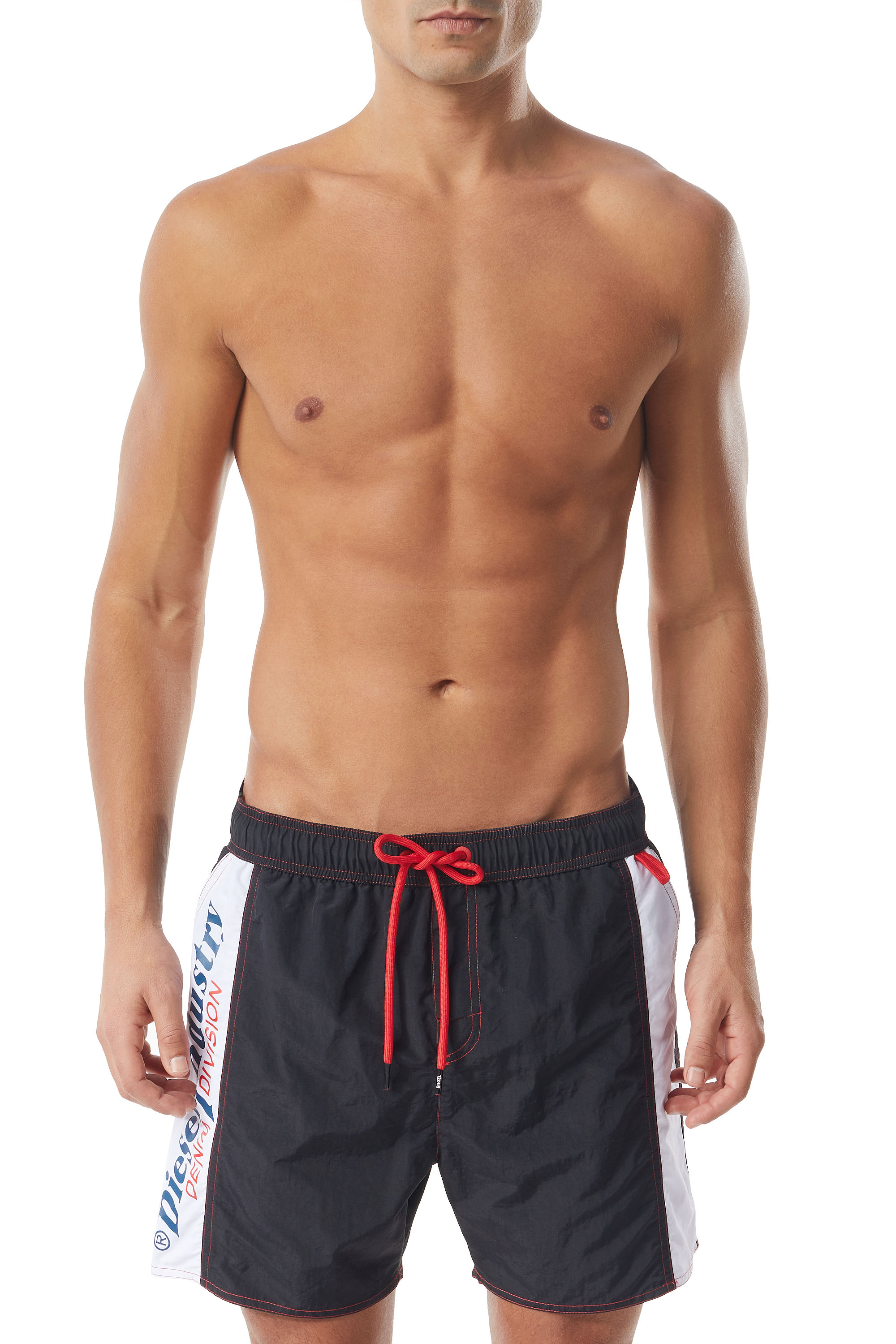 DIESEL MID-LENGTH SWIM SHORTS WITH SIDE PANELS
