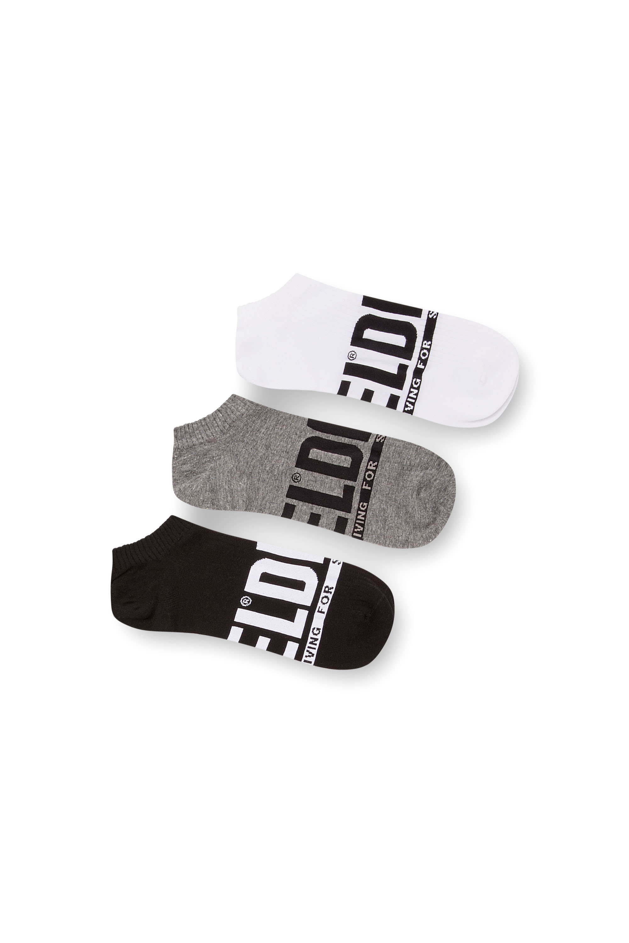 Diesel - Three-pack low-cut logo socks - Socks - Man - Multicolor