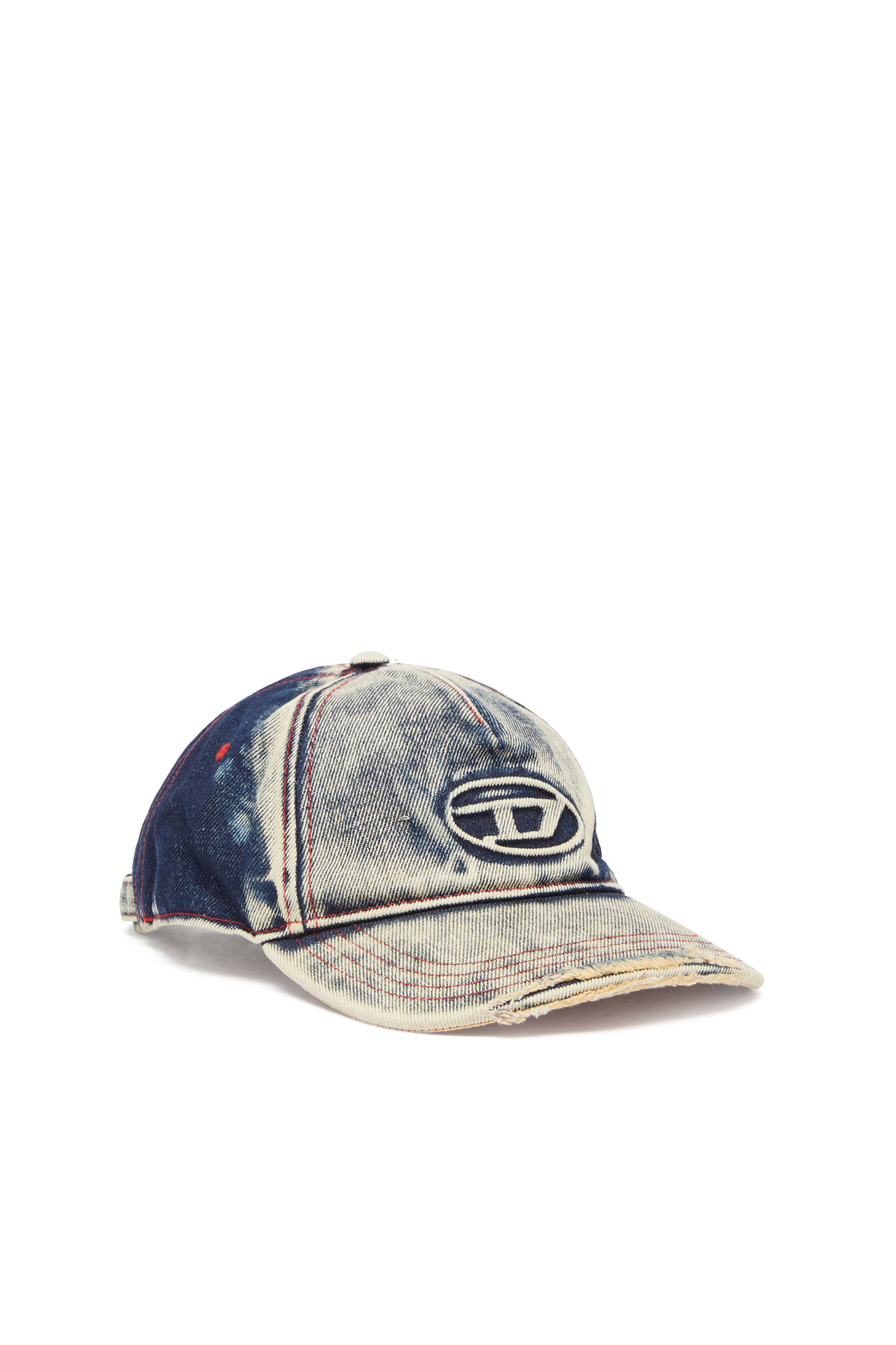 Diesel Unisex Multicolor - Baseball Cap In Treated Denim - Caps Tamanho 01