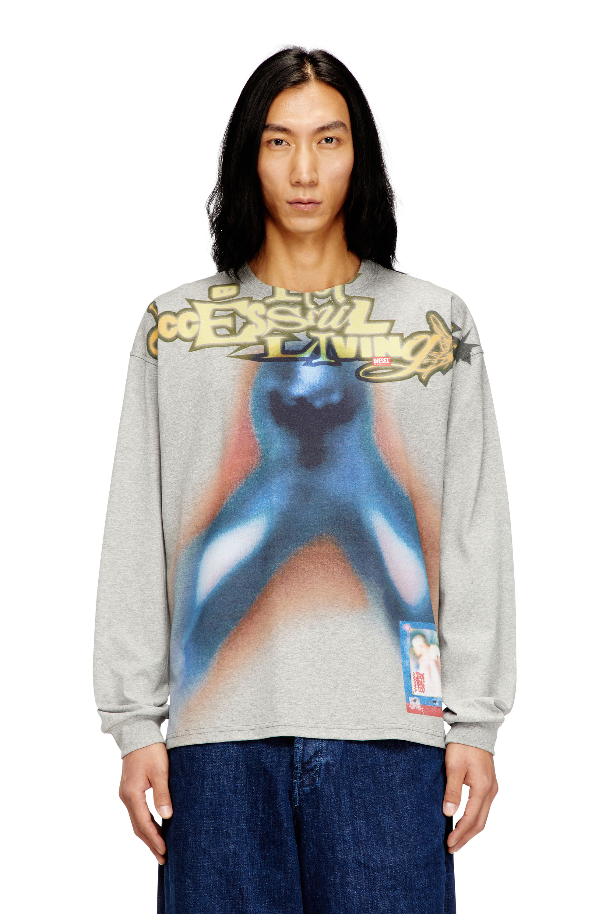 Diesel Homem Multicolor - Cotton T-Shirt With Digital Print - T-Shirts - Man 3XL