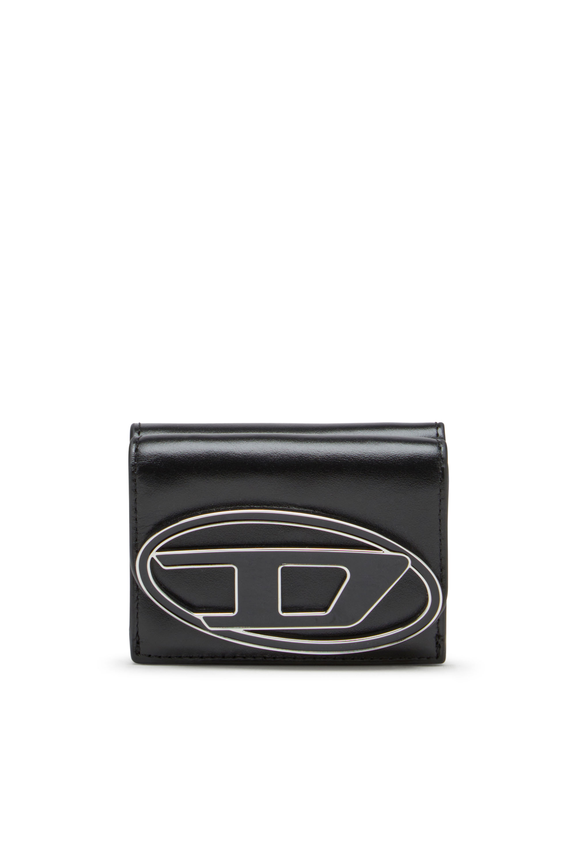Diesel Mulher Preto - Tri-Fold Wallet In Leather - Wallets - Woman Uni