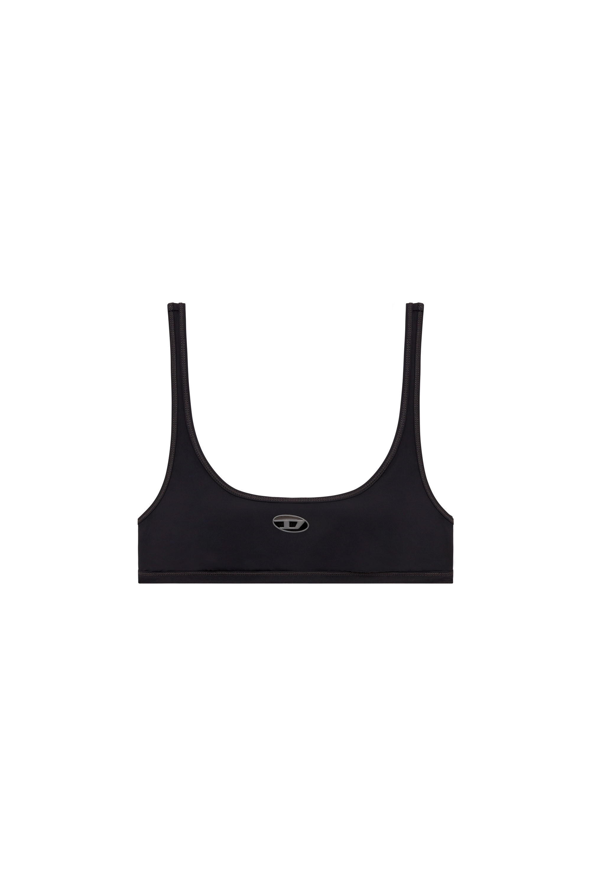 Diesel - CHELSEA-UTLT, Woman's Sports bra with cut-out logo in Black - 3