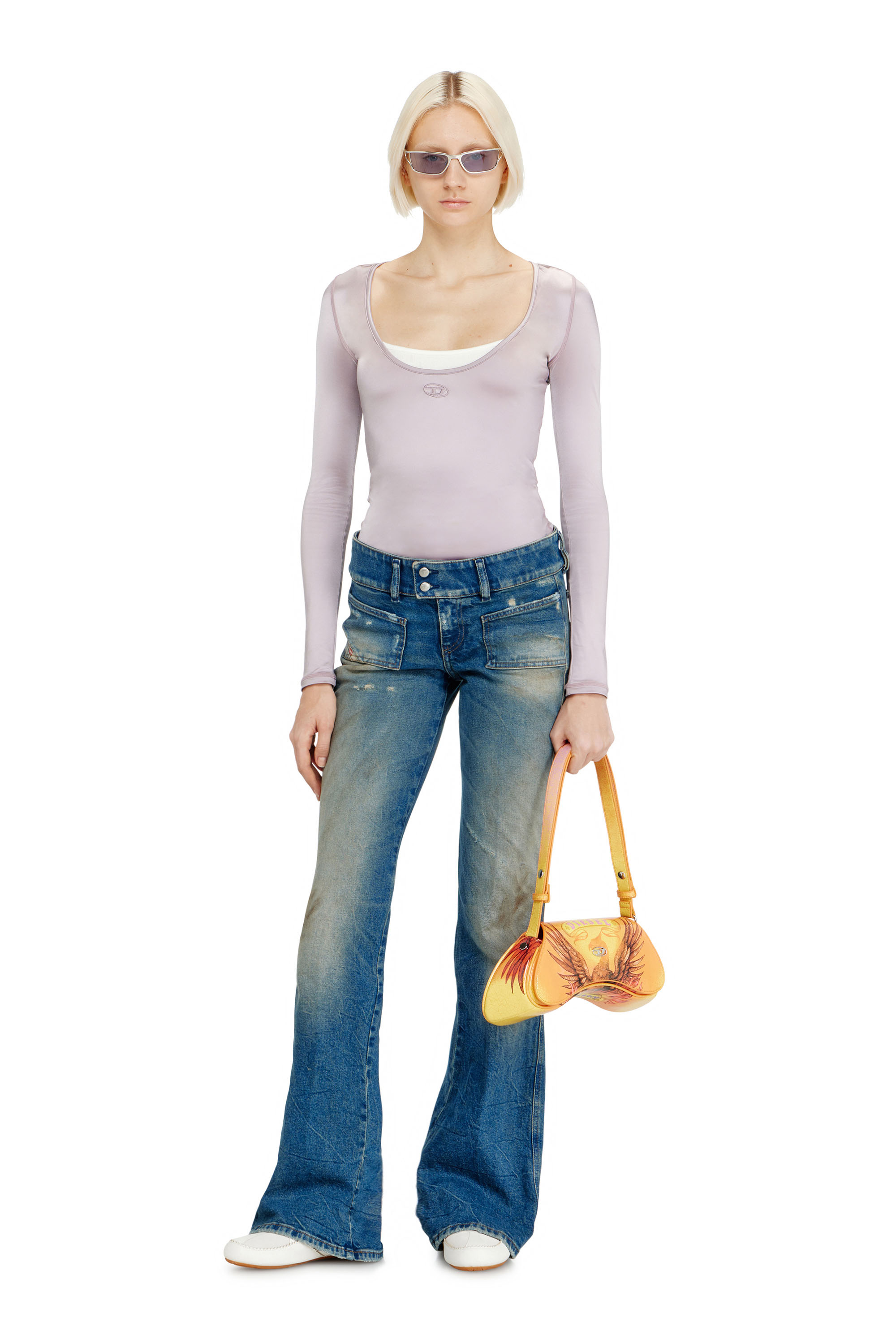 Diesel - Woman's Bootcut Jeans D-Hush 09N40, Medium blue - 2