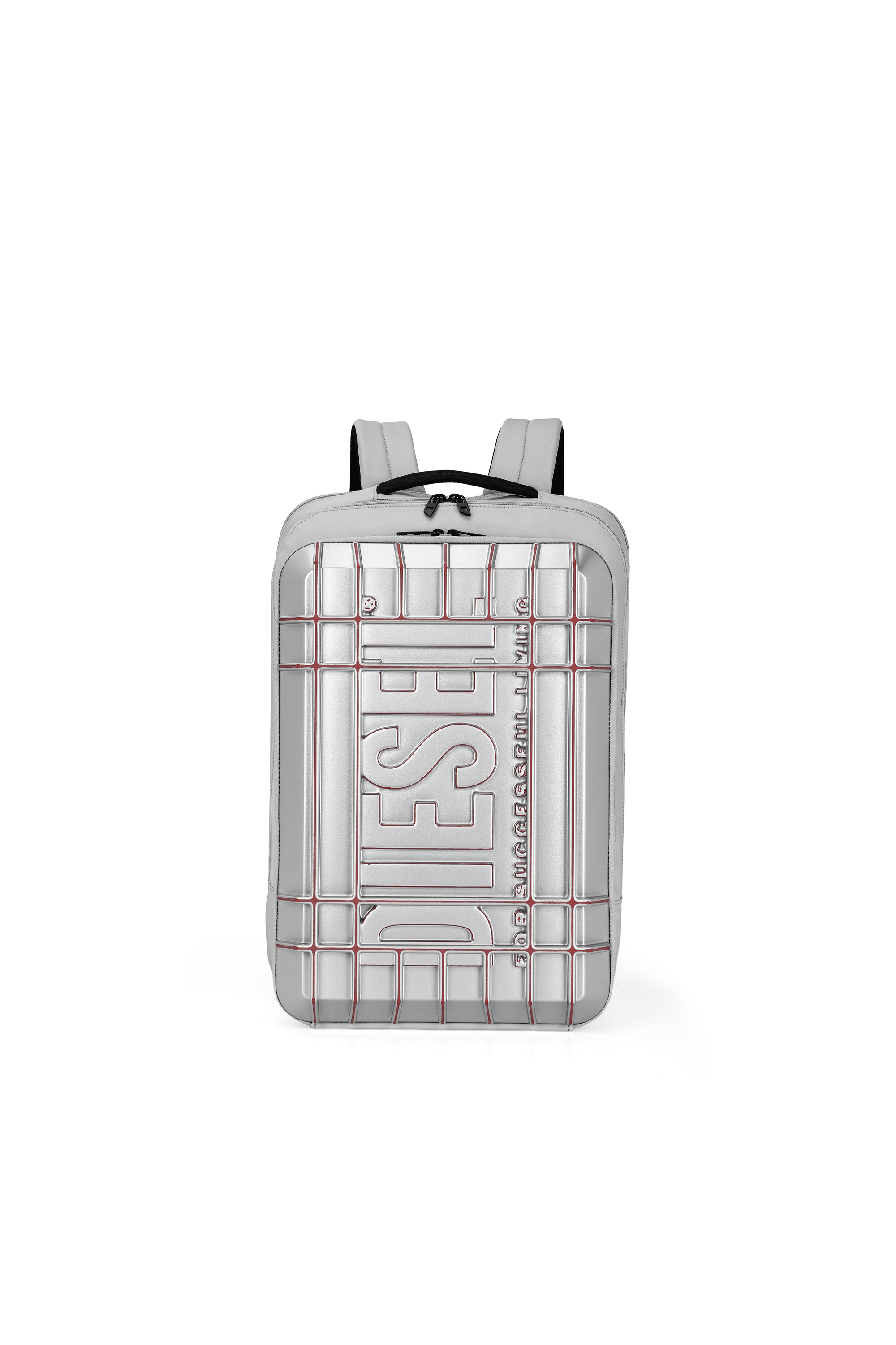 Diesel - DIESEL PC STRONG IMAGE BACKPACK- DSB005, Unisex's Rugged travel backpack in Silver - 2