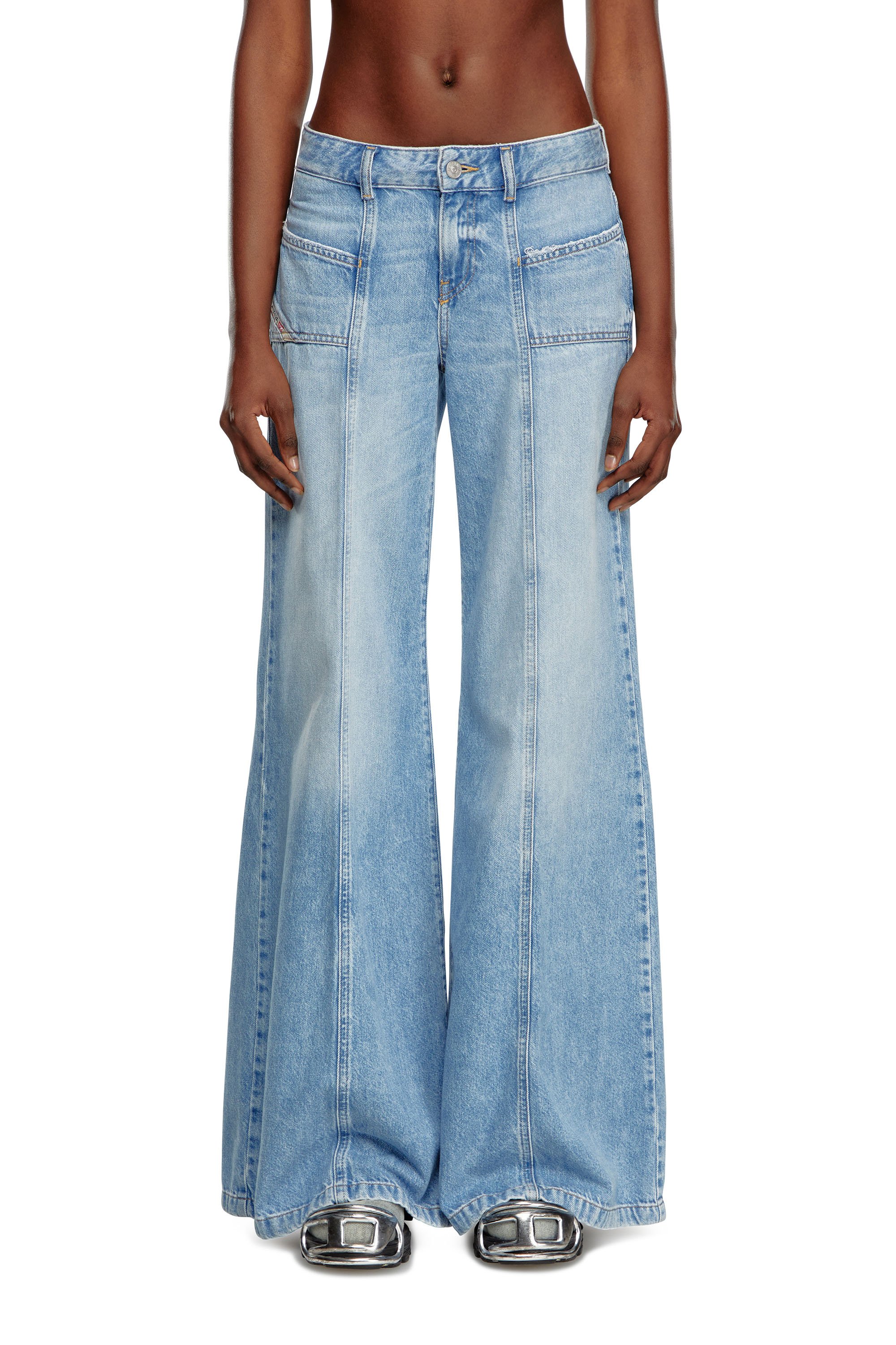 Diesel - Bootcut and Flare Jeans - D-Akii - Jeans - Woman - Blue