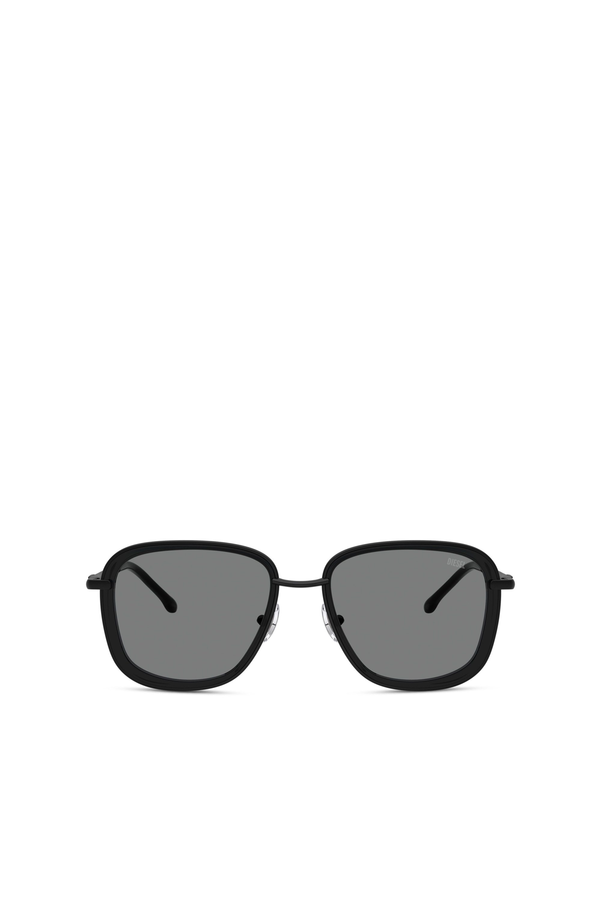 Diesel Unisex Black - Square Sunglasses - Sunglasses Size 52