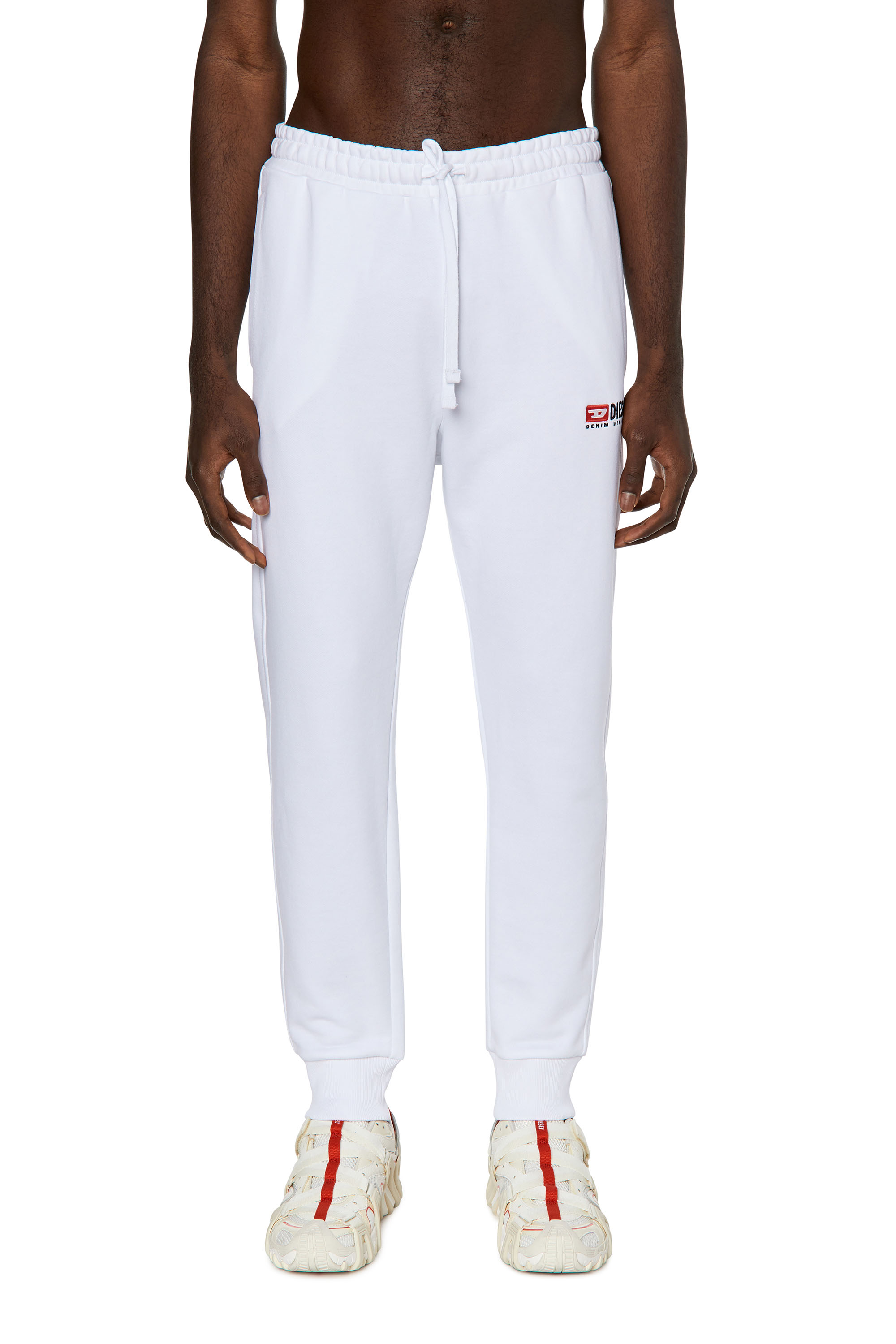 Diesel - Pantalon de survêtement avec logo brodé - Pantalons - Homme - Blanc