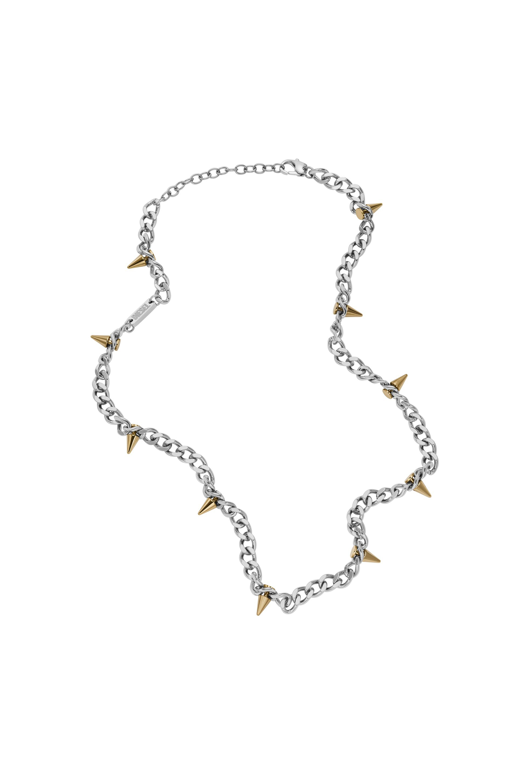 Diesel - Halskette aus zweifarbigem Edelstahl - Halsketten - Unisex - Silber