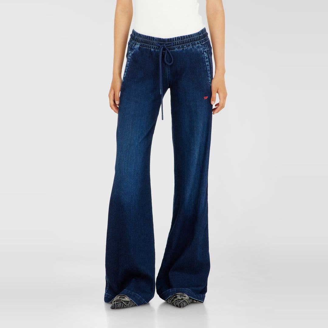 Diesel Relaxed Low Waist 2078 D-Ainty Joggjeans, Dark blue, Elastic waistband