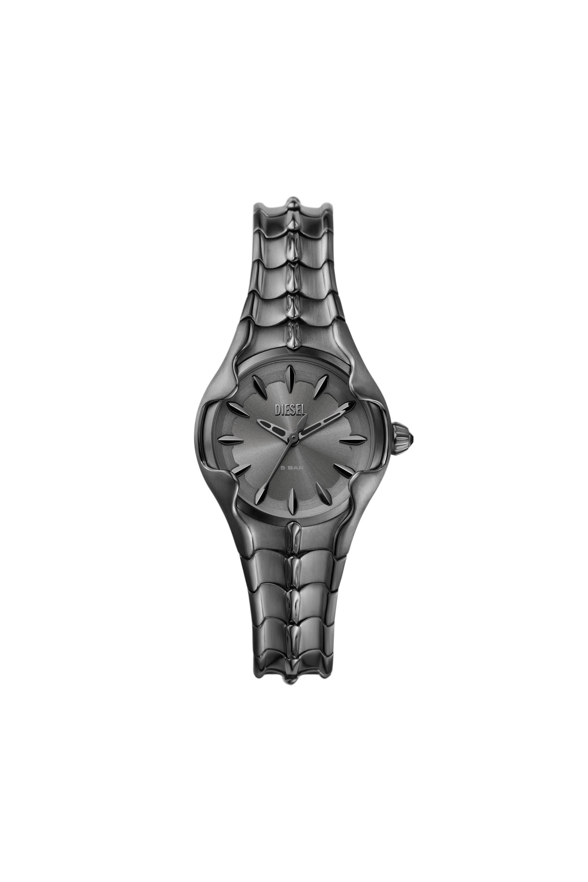 Diesel - Vert Armbanduhr aus metallgrauem Edelstahl mit drei Zeigern - Uhren - Damen - Grau