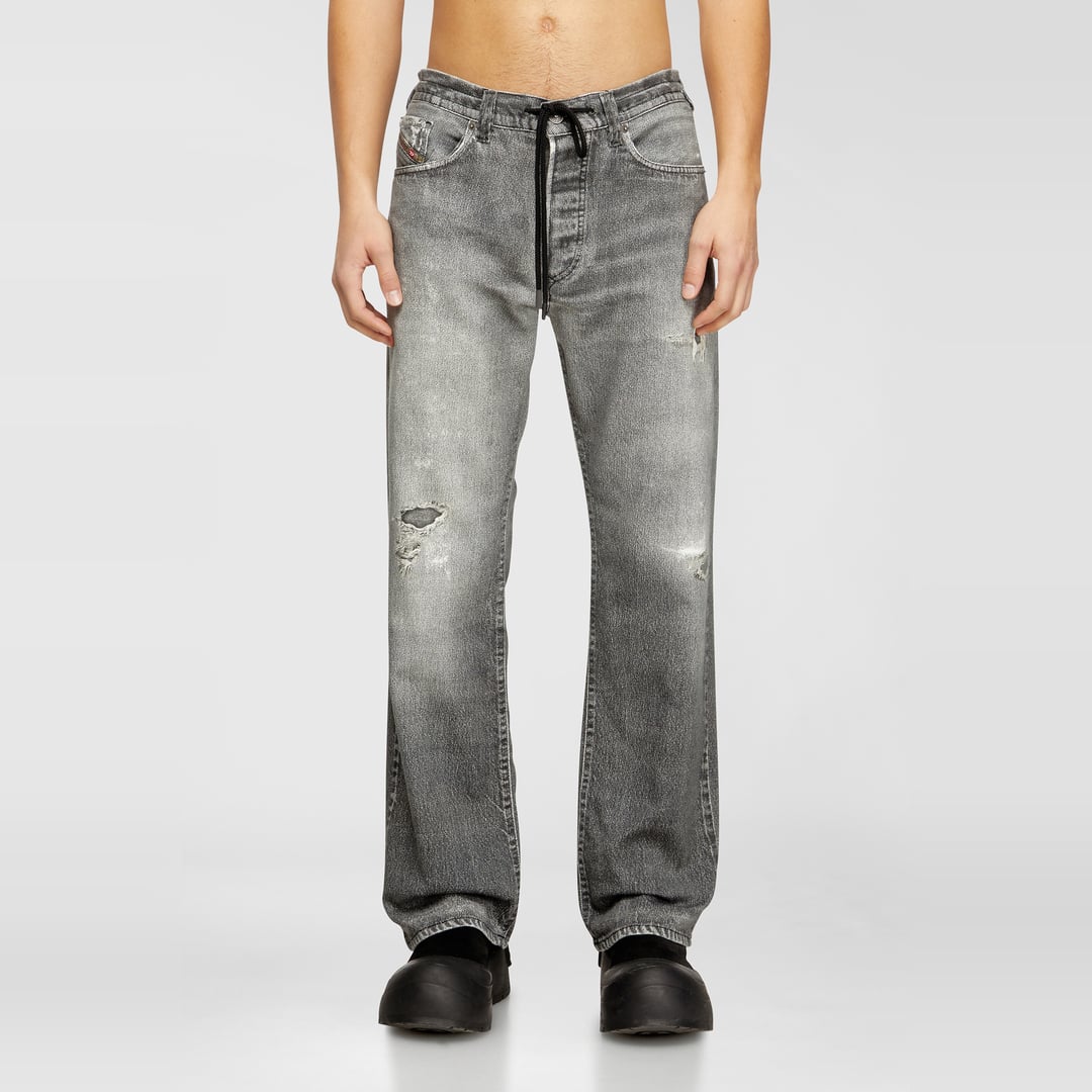 Diesel Relaxed Regular Waist 2080 D-Reel Joggjeans, Grey, Zip fly