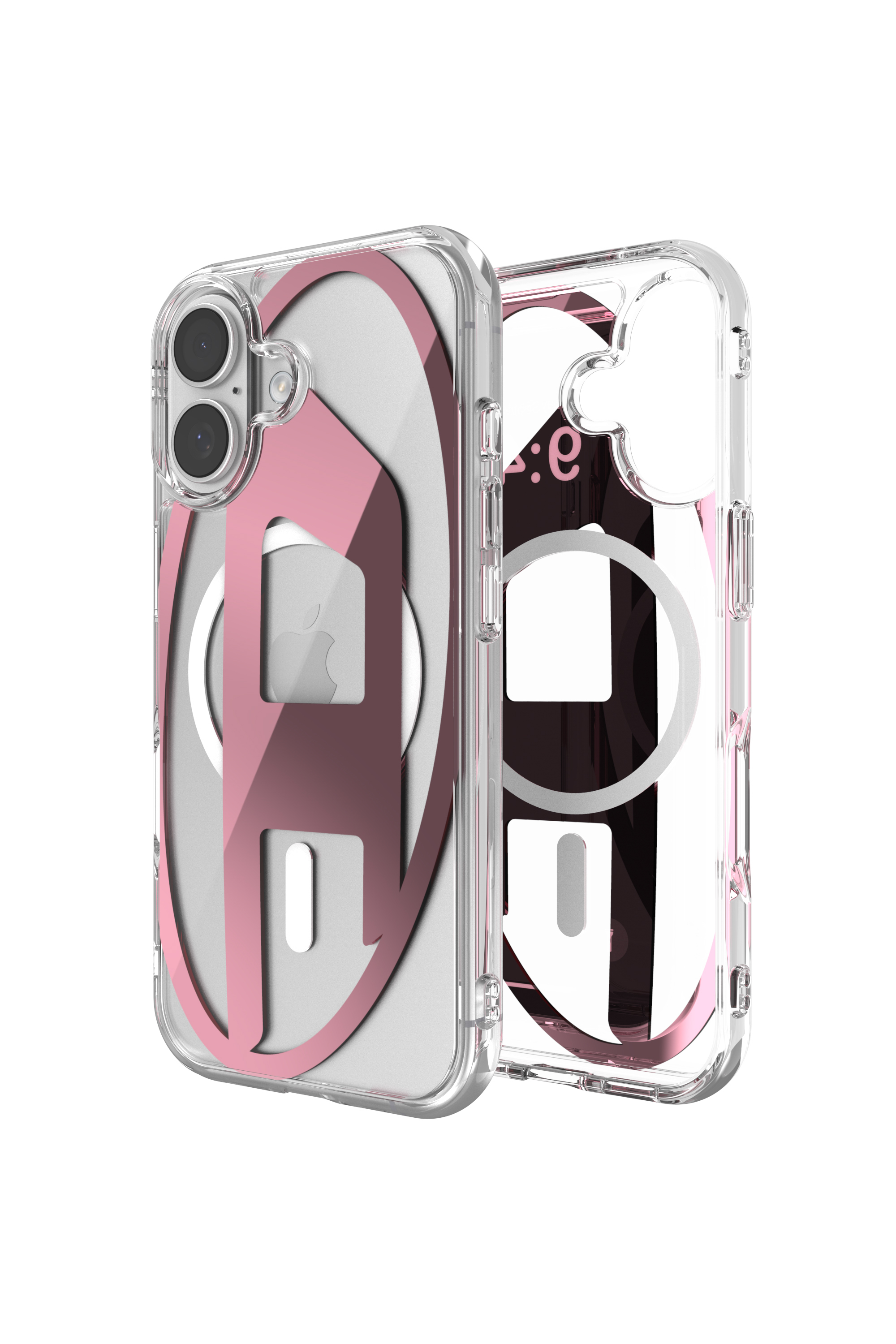 Diesel Unisex Rosa - Oval D Metallic-Hülle Mit Magsafe Für Iphone - Schutzhüllen Größe 17