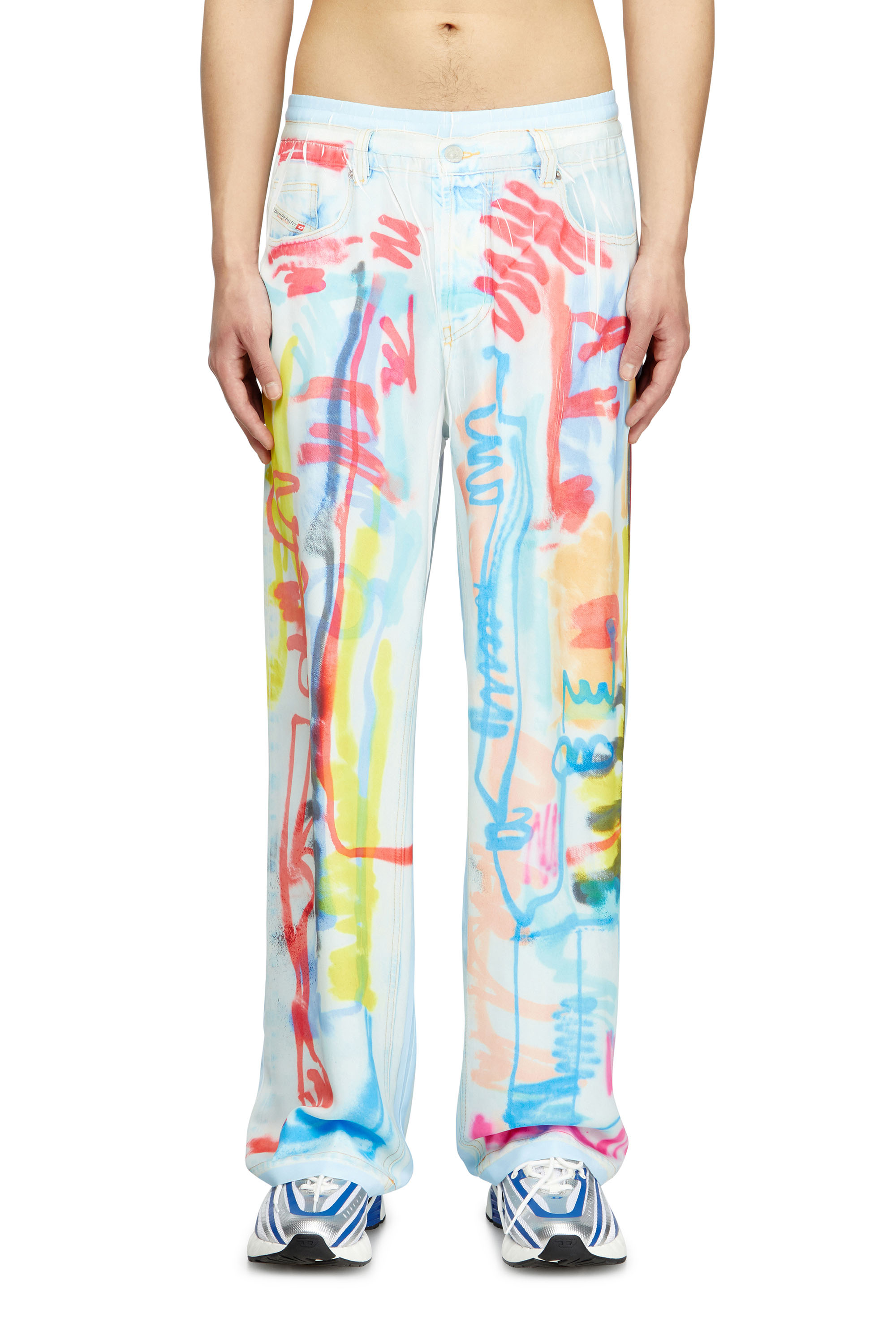 Diesel Street Art Capsule Trousers In Multicolor
