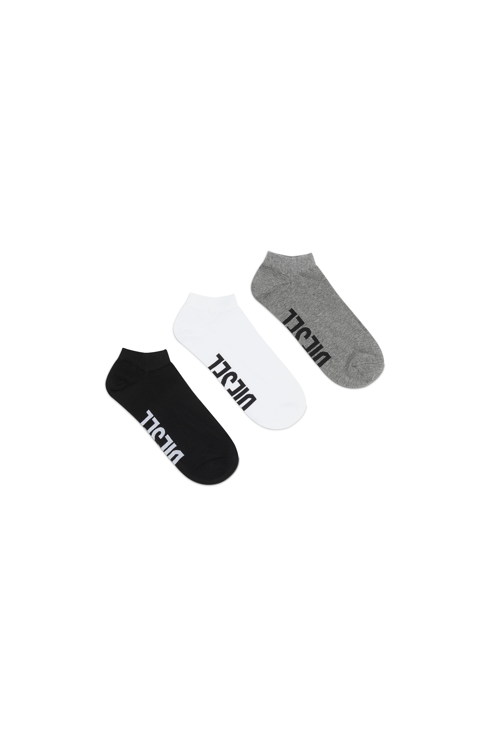 Diesel - Three-pack low-cut logo socks - Socks - Man - Multicolor