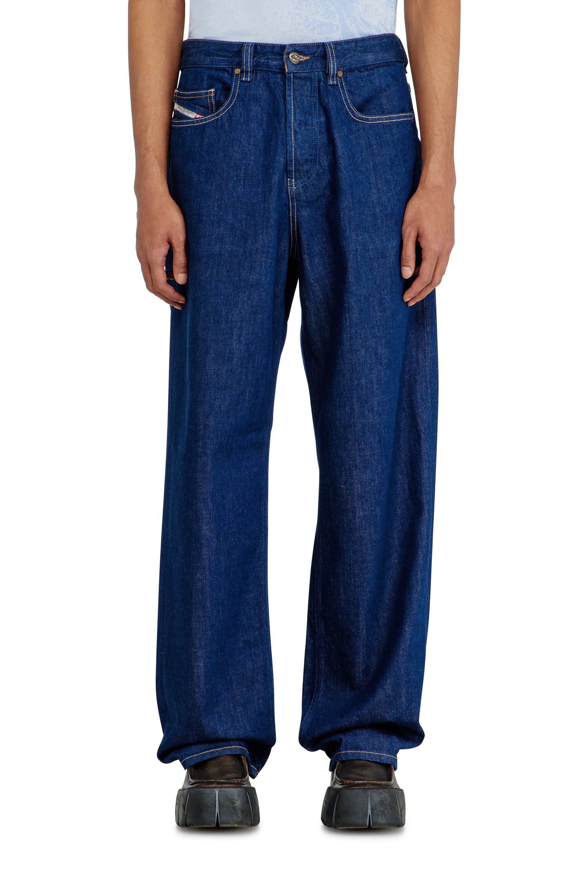 Diesel Relaxed Jeans Low Waist 2001 D-Macro, Dark blue, Button fly