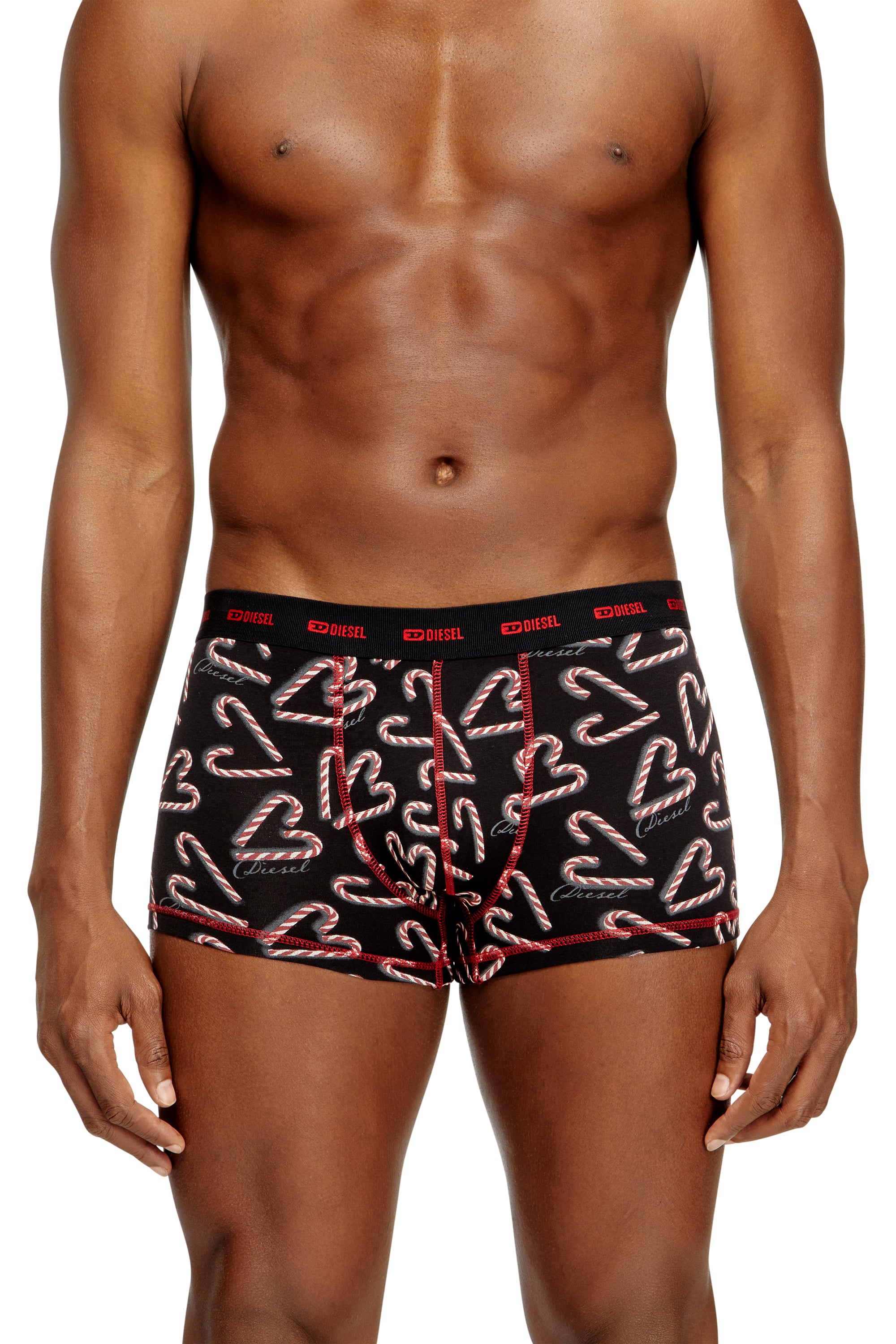 Diesel Lot De Trois Boxers En Coton Stretch Boxeurs Courts Homme Polychrome Moyen