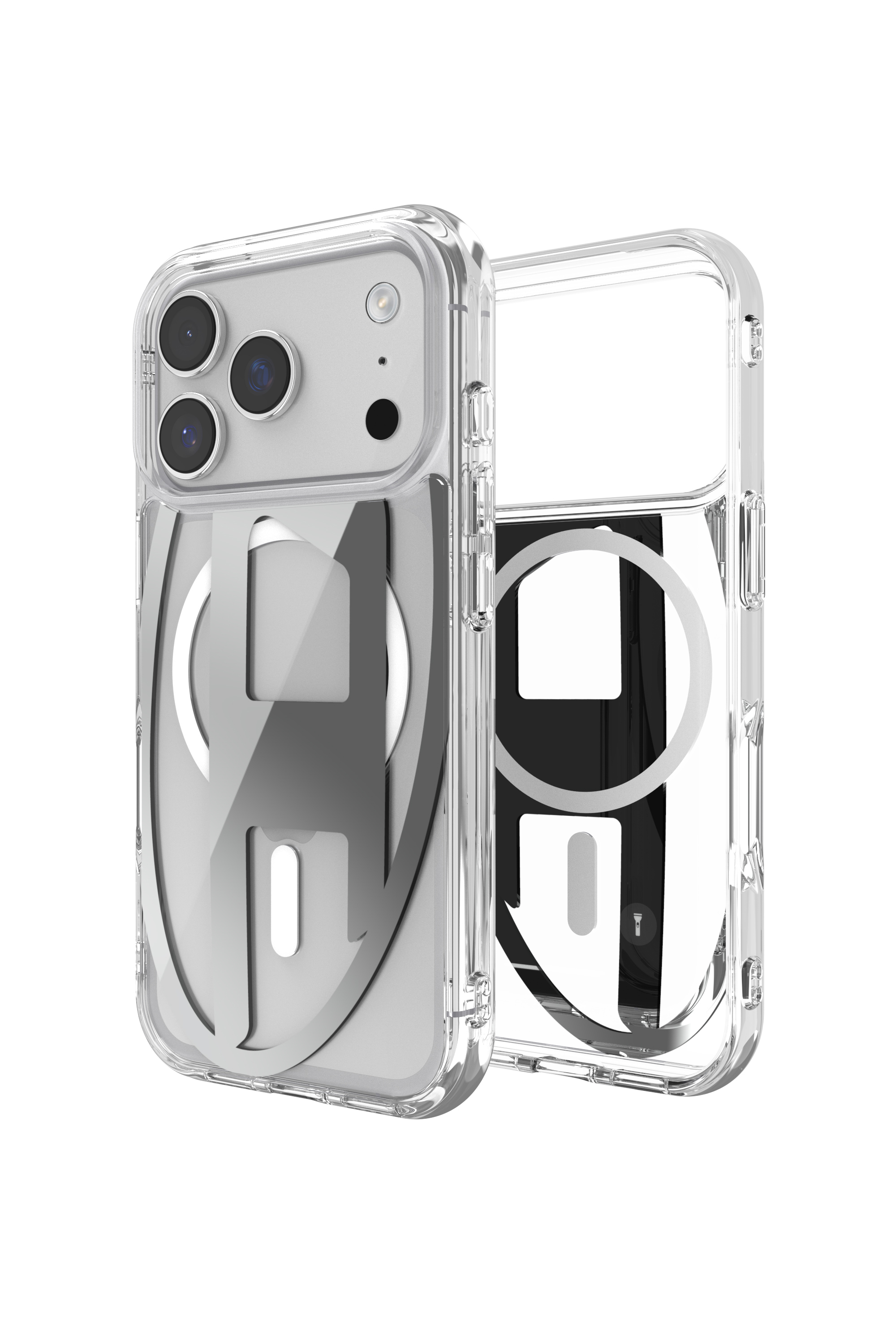 Diesel Unisex Grau - Oval D Metallic Case Mit Magsafe Für Iphone Pro - Schutzhüllen Größe 17