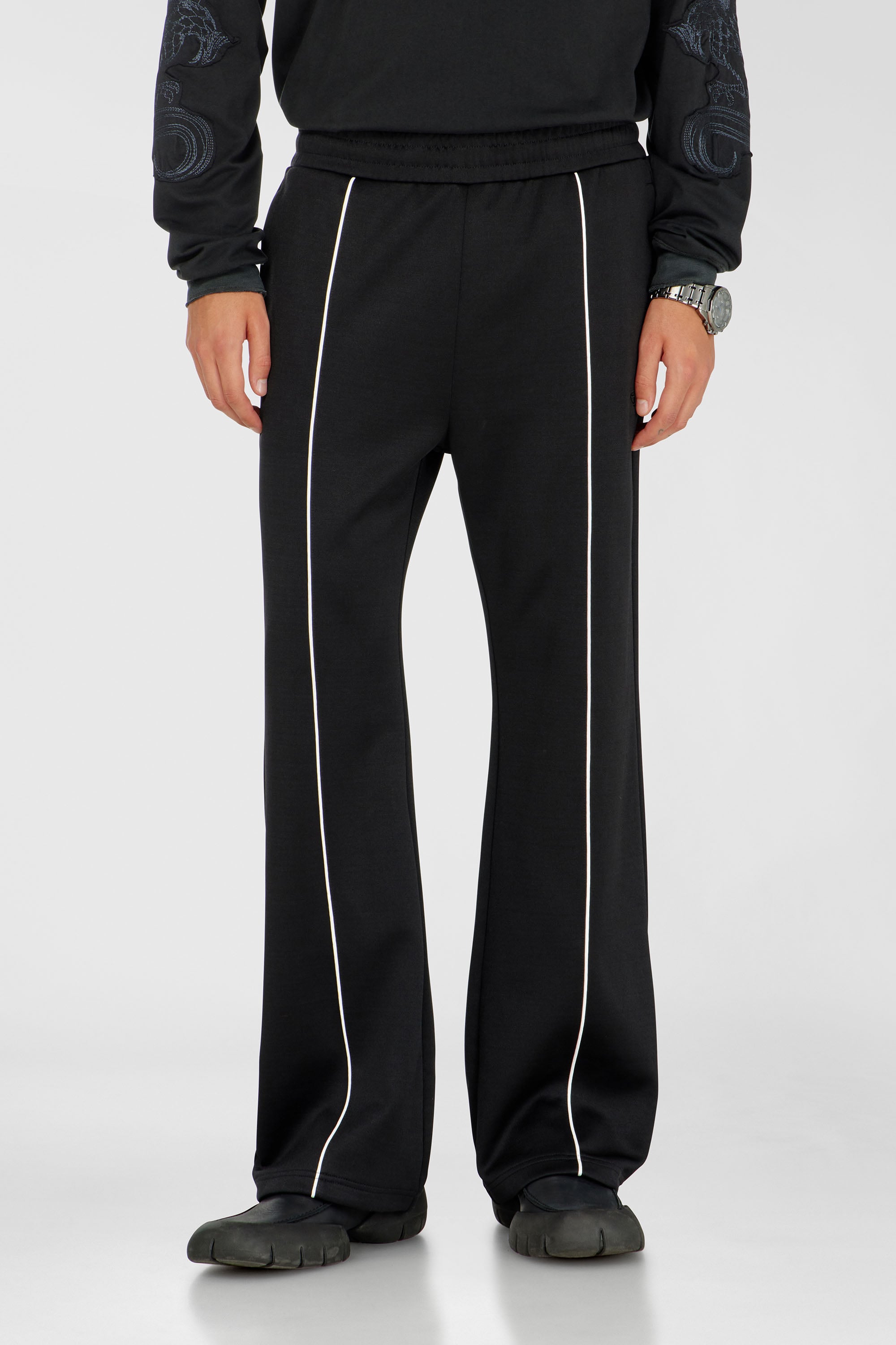 Diesel - Track pants with contrast piping - Pants - Man - Black